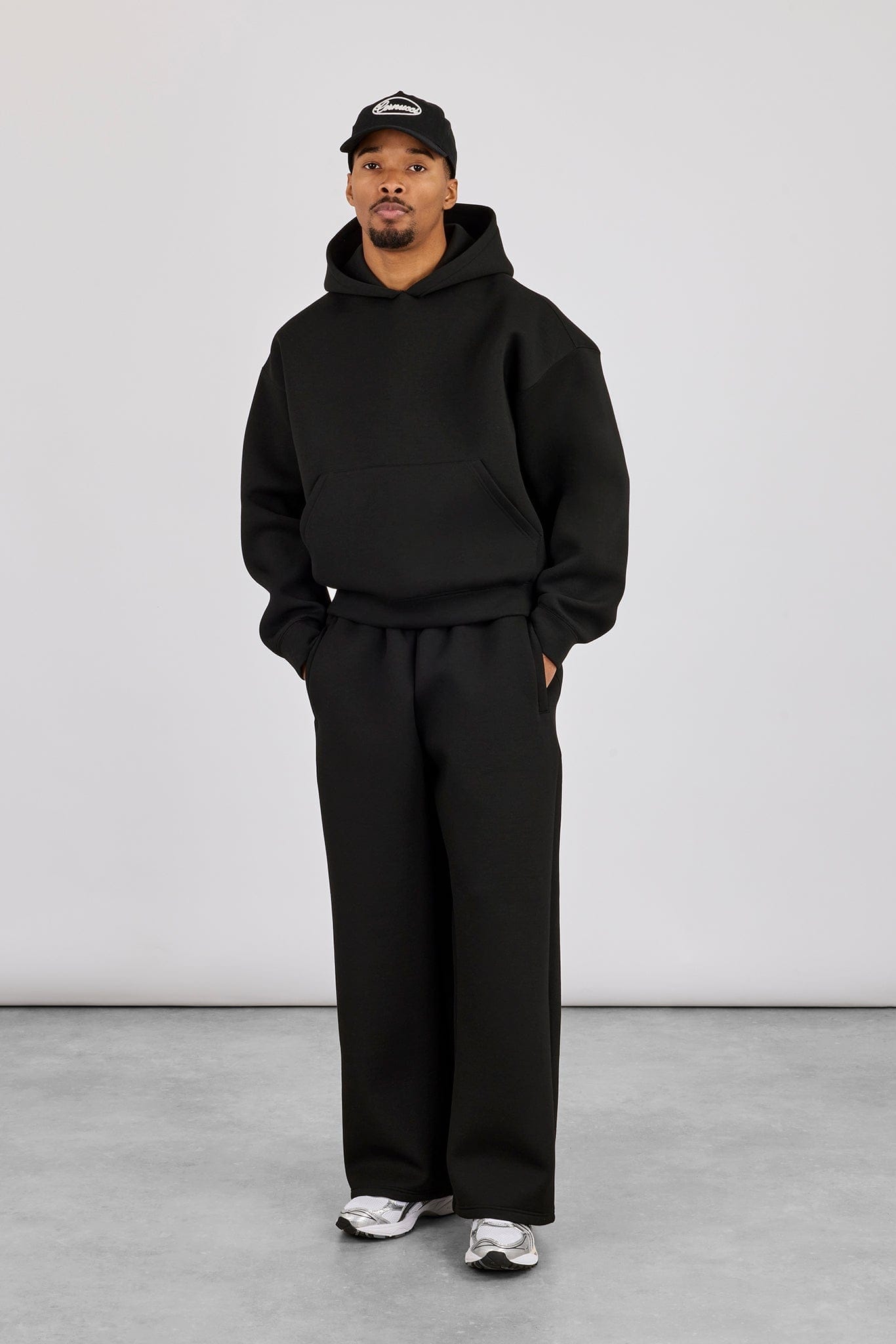 Cernucci Scuba Boxy Hoodie & Baggy Fit Trouser - Black