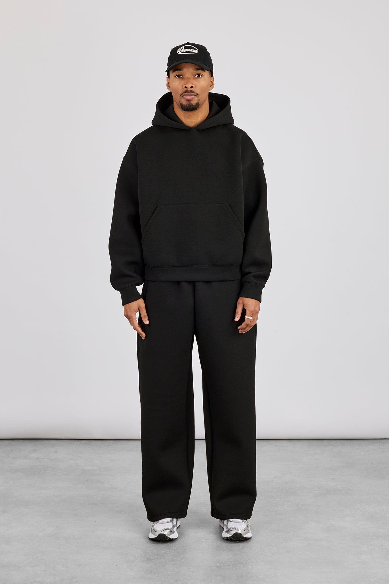 Cernucci Scuba Boxy Hoodie & Baggy Fit Trouser - Black
