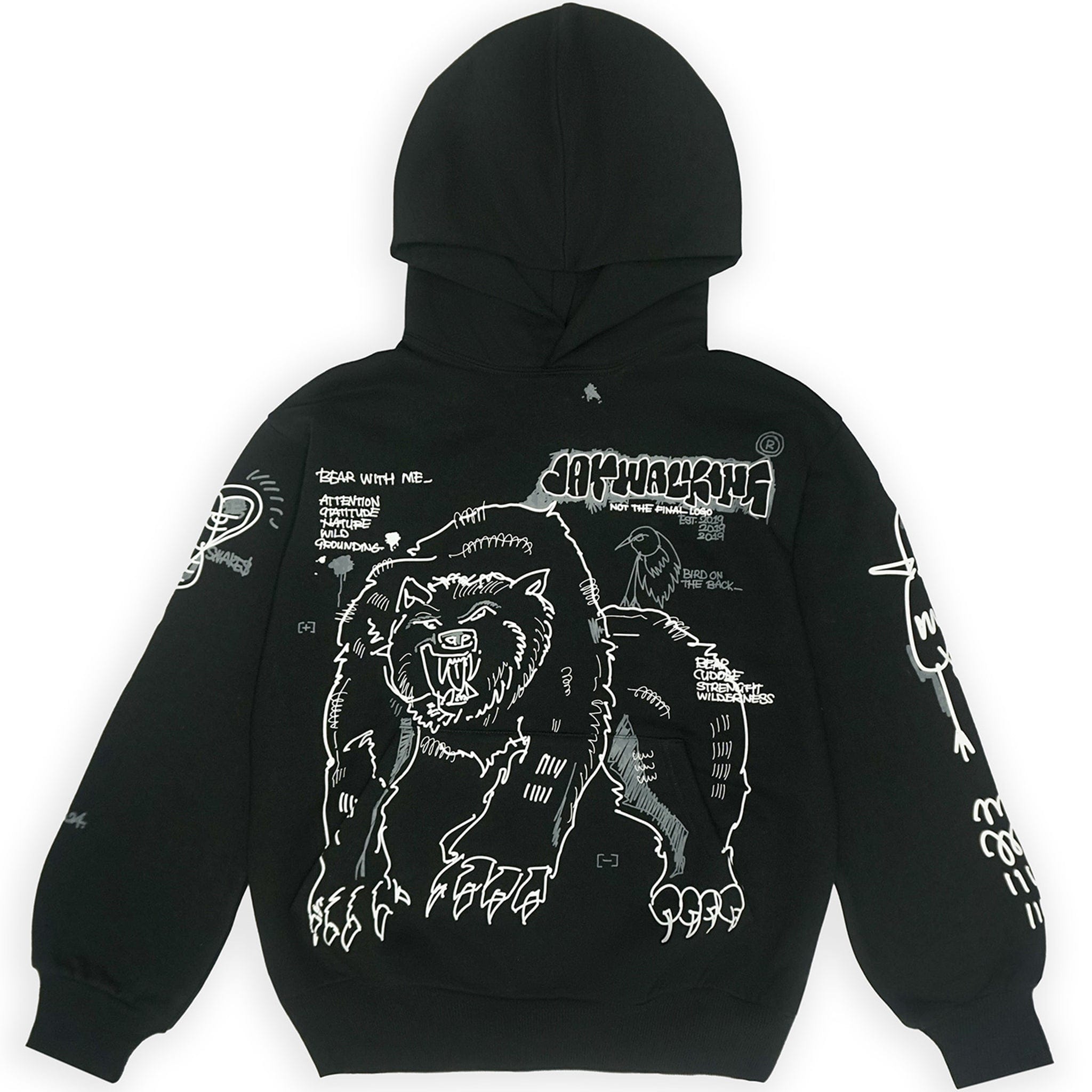 Jaywalking BEAR WITH ME HOODIE (BLACK)