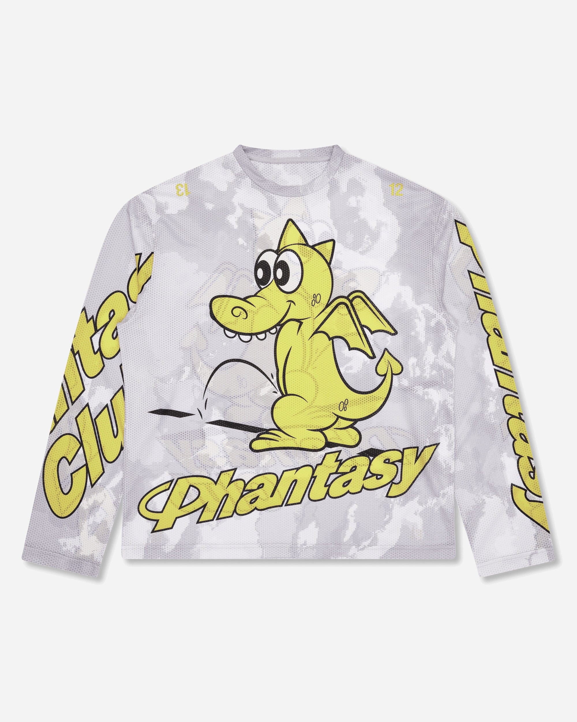 Phantasy Club Halcyon Longsleeve Mesh Top Dragon White