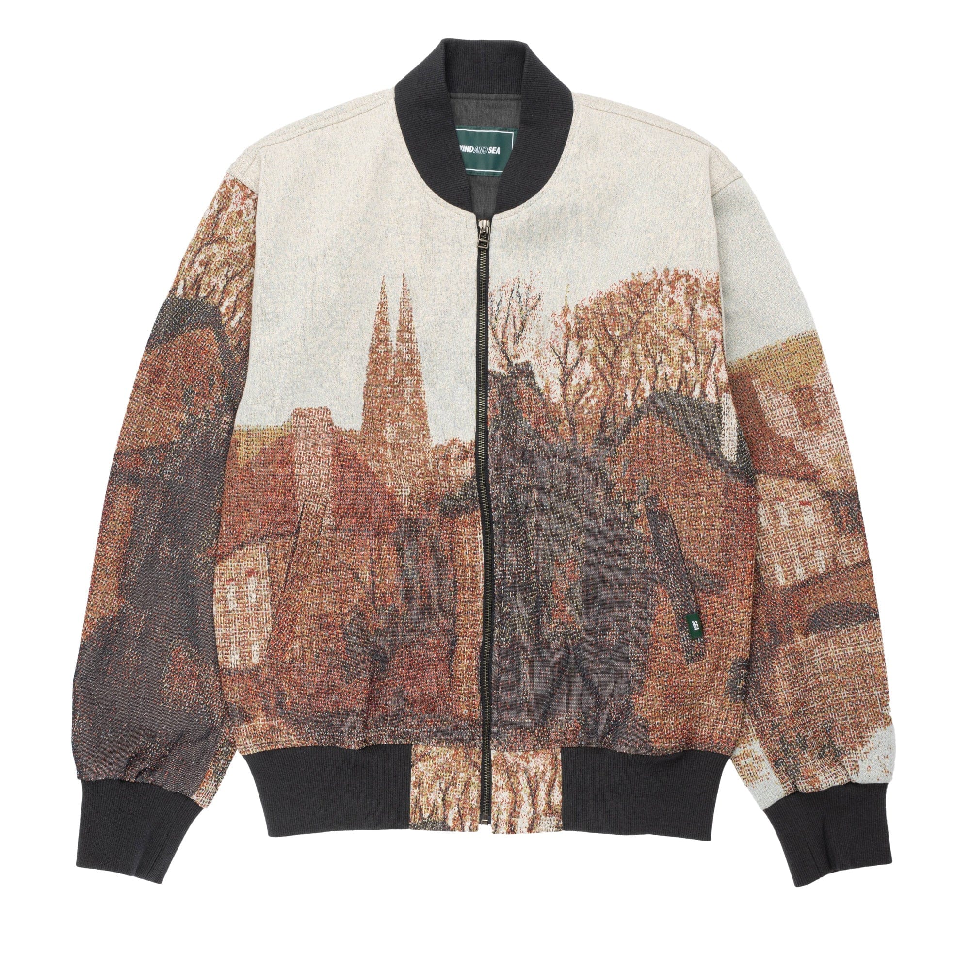 Wind and Sea Landscape Jacquard Blouson Beige WDS - O - FAL - 24 - Q1 - JK - 10
