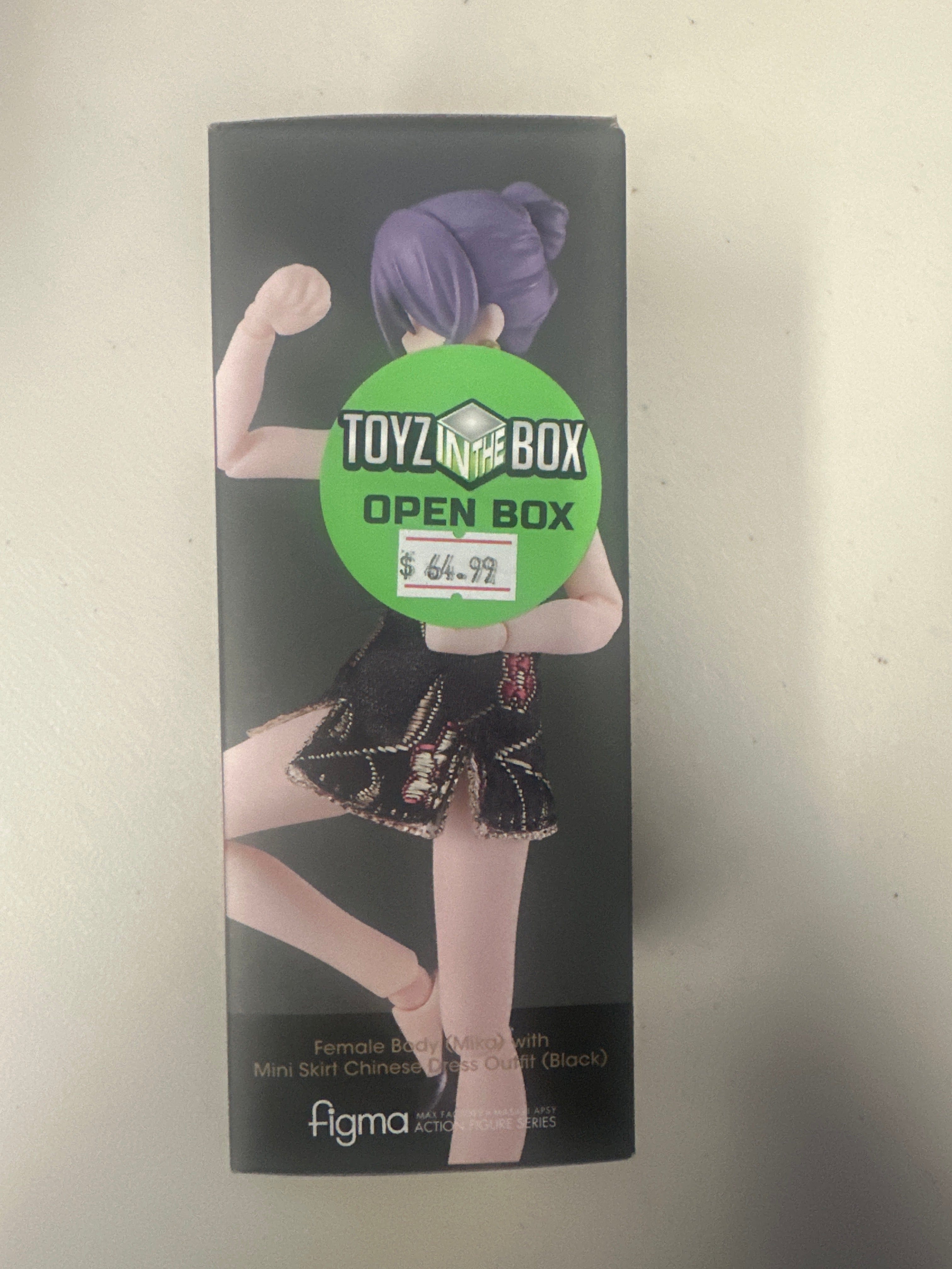 Max Factory **Open Box**figma Female Body (Mika) with Mini Skirt Chinese Black 569c Action Figure