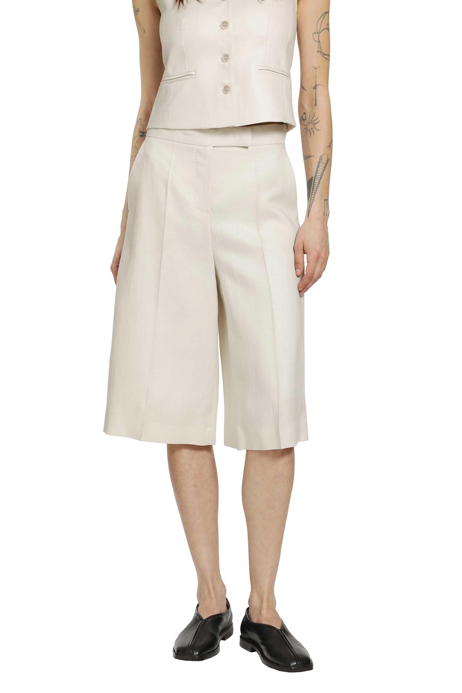 MAX MARA Linen Bermuda Shorts