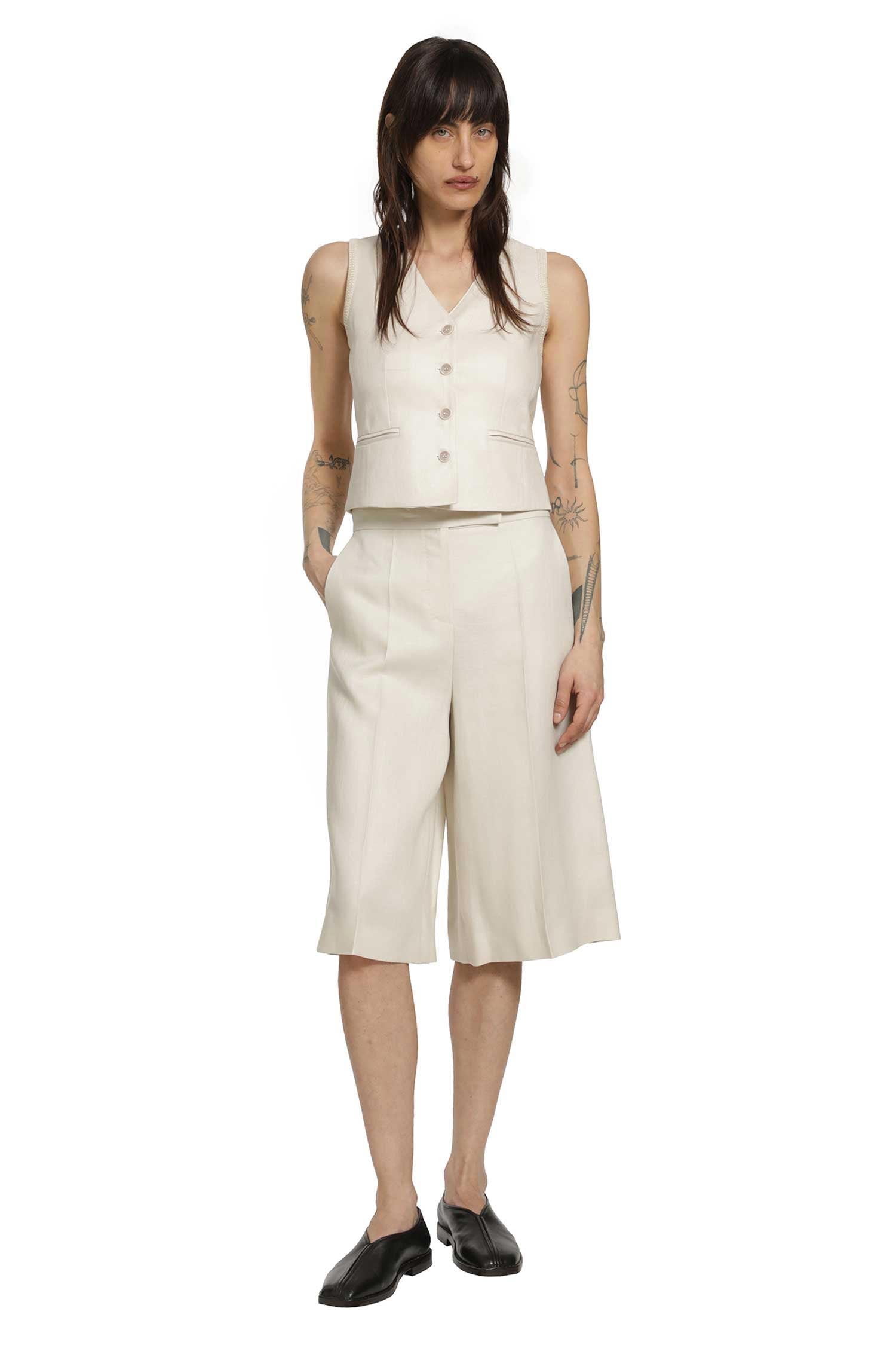 MAX MARA Linen Bermuda Shorts