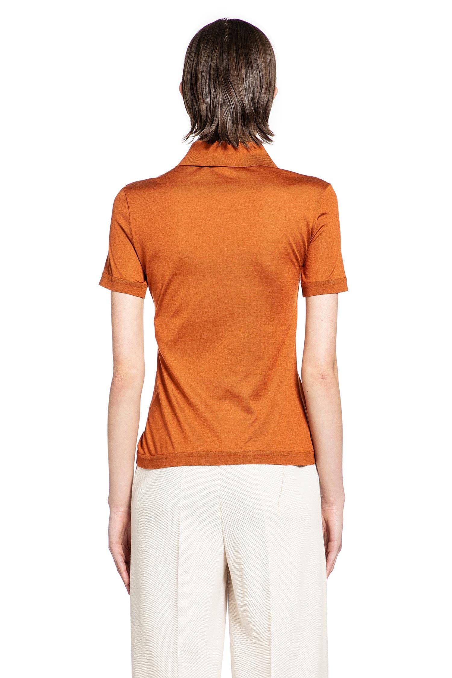 MAX MARA Silk Jersey Short - Sleeve Polo