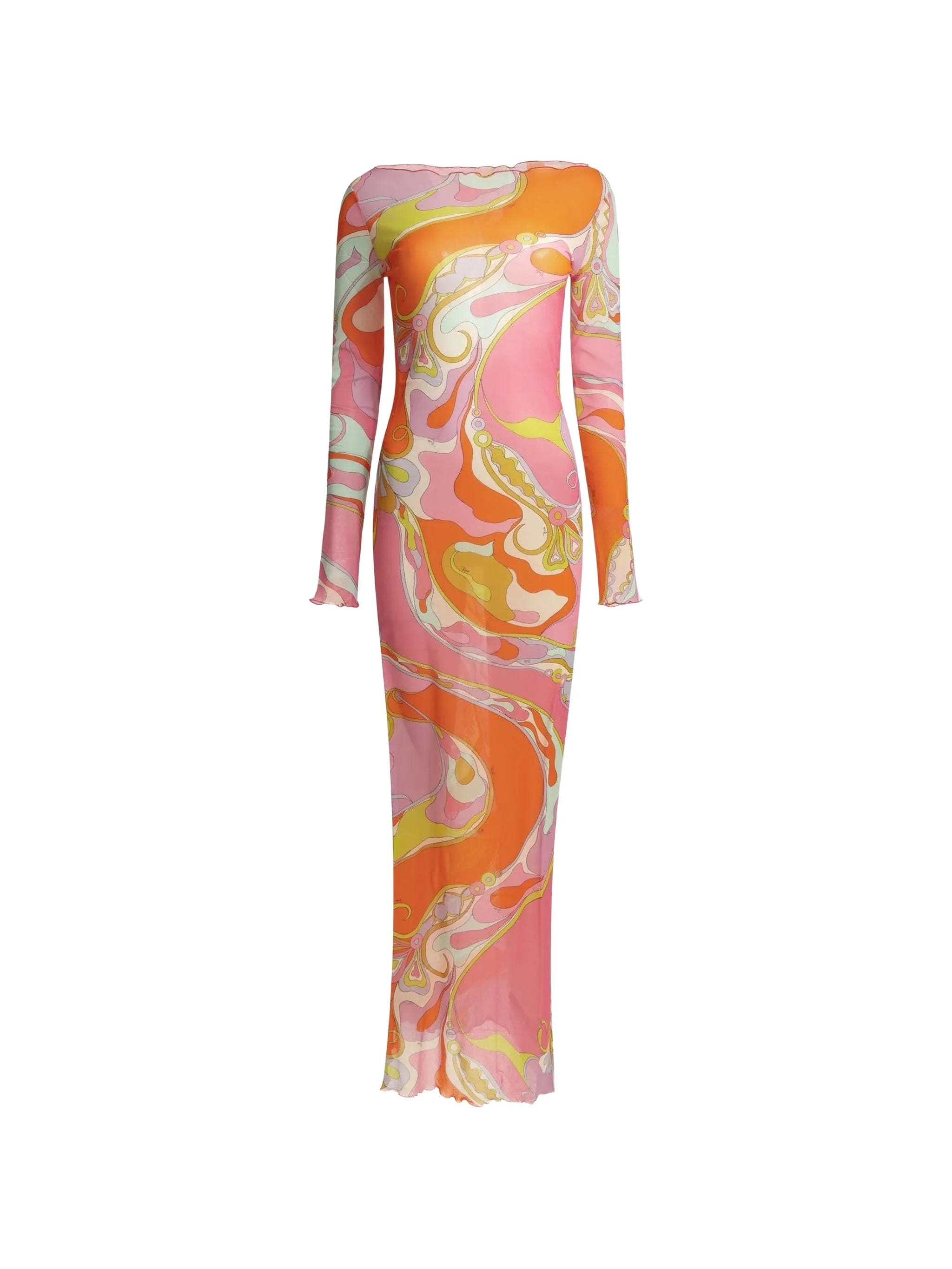 PUCCI Iride - print boat - neck dress