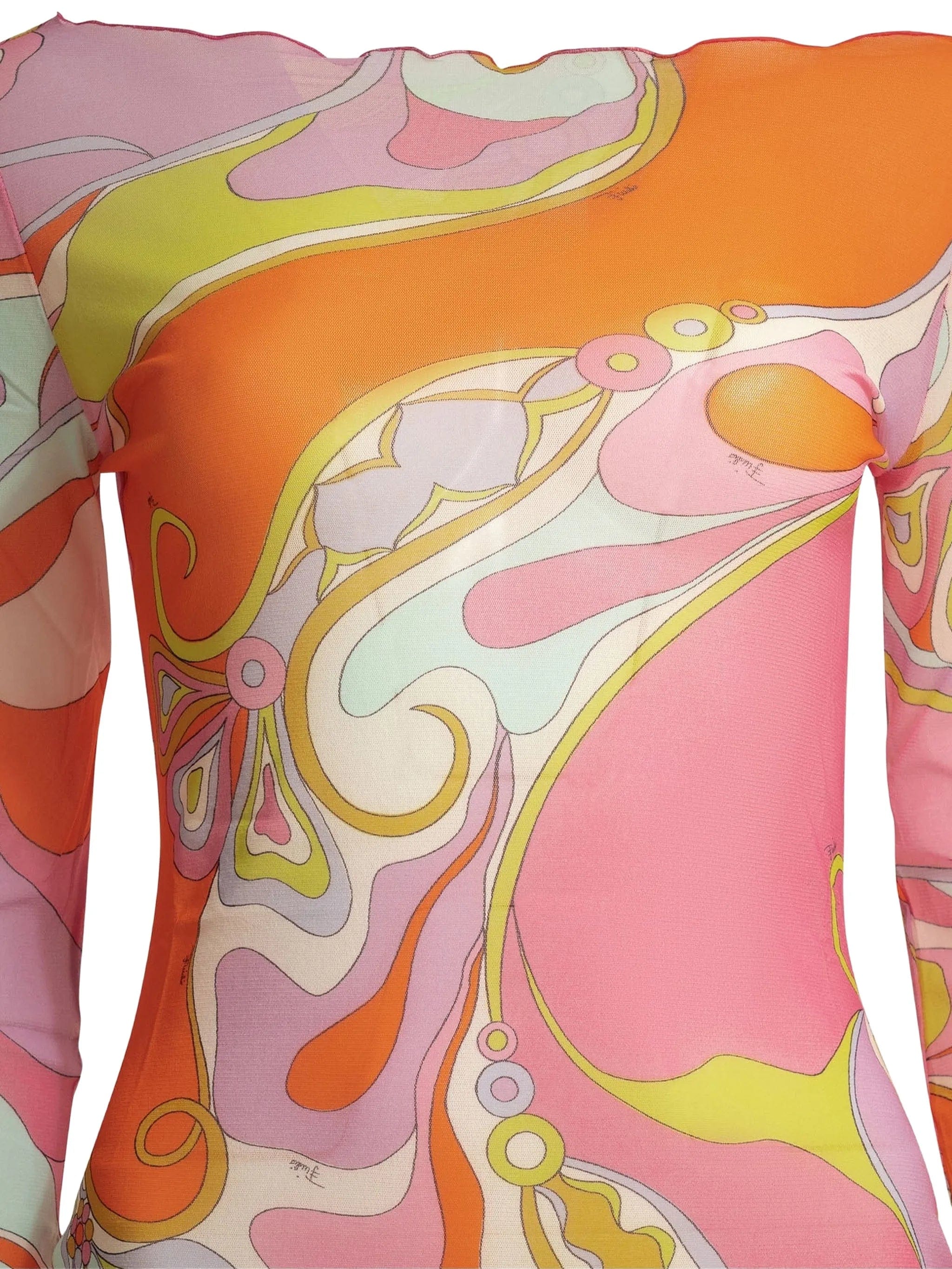 PUCCI Iride - print boat - neck dress