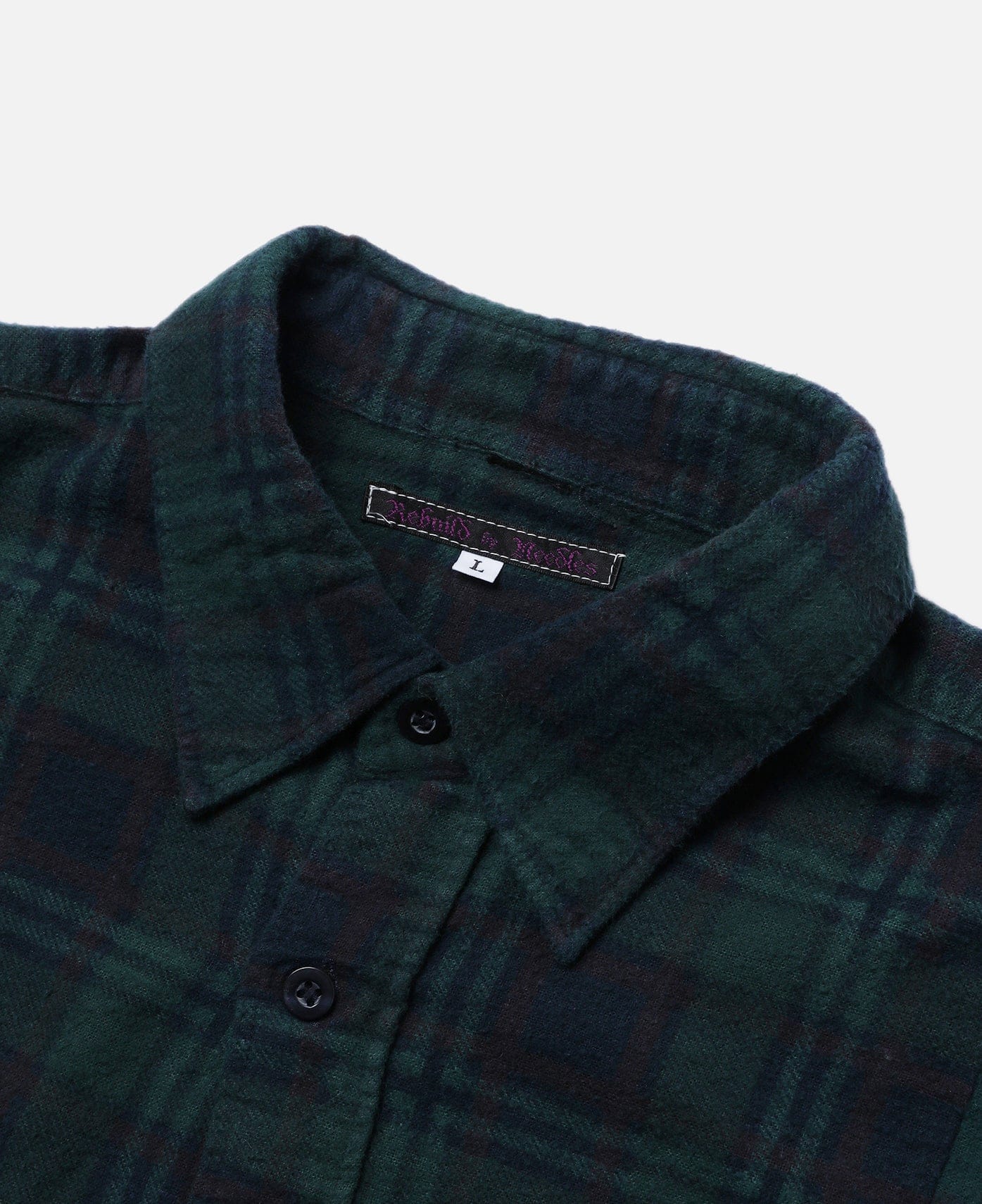 Needles Rebuild By Needles 7 Cuts Flannel Shirt (Green)