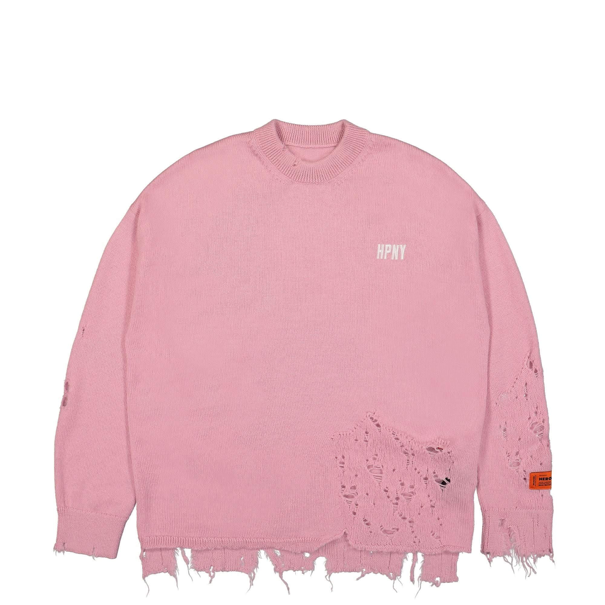 Heron Preston Shredded Knit Crewneck