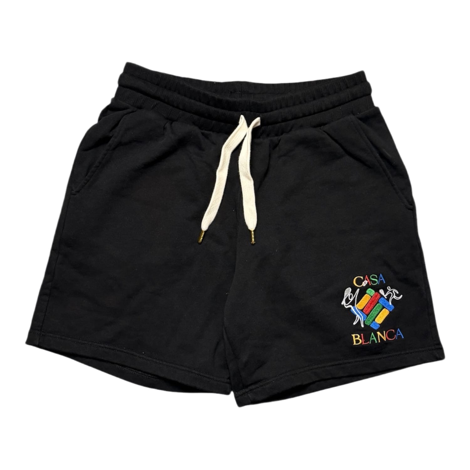 Casablanca Players Diamond Embroidered Sweat Short Black