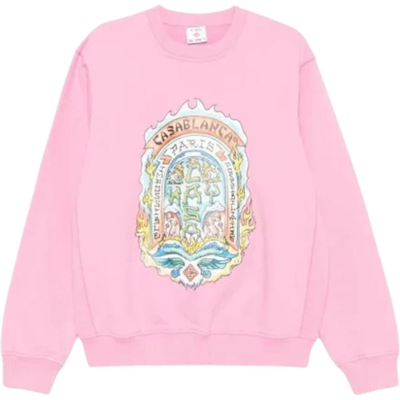 Casablanca Casa Way Skate Printed Crewneck Pink