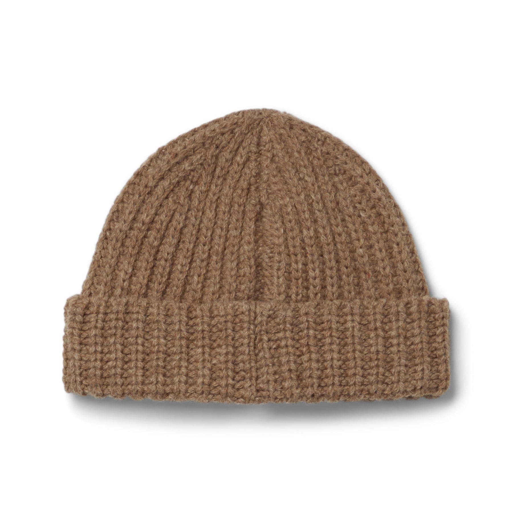 MARNI Hand - Stitched Logo Ribbed Beanie (Hazelnut)