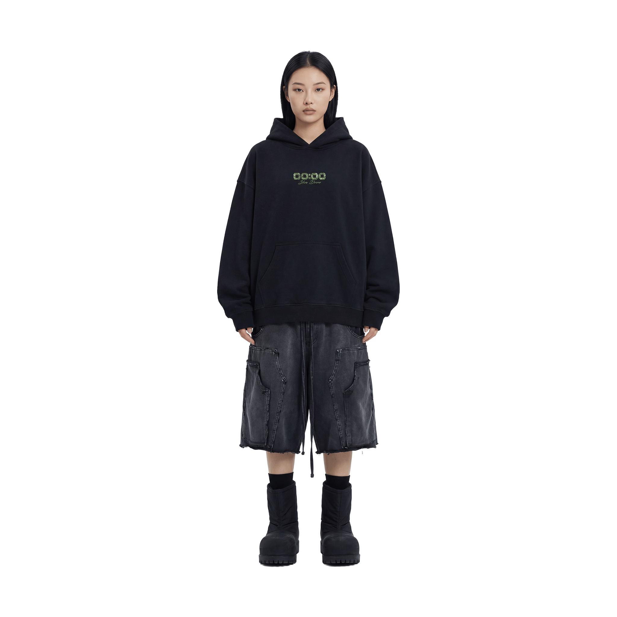 Slowdown Light Moss Hoodie Black (SS26) - Signature Edition