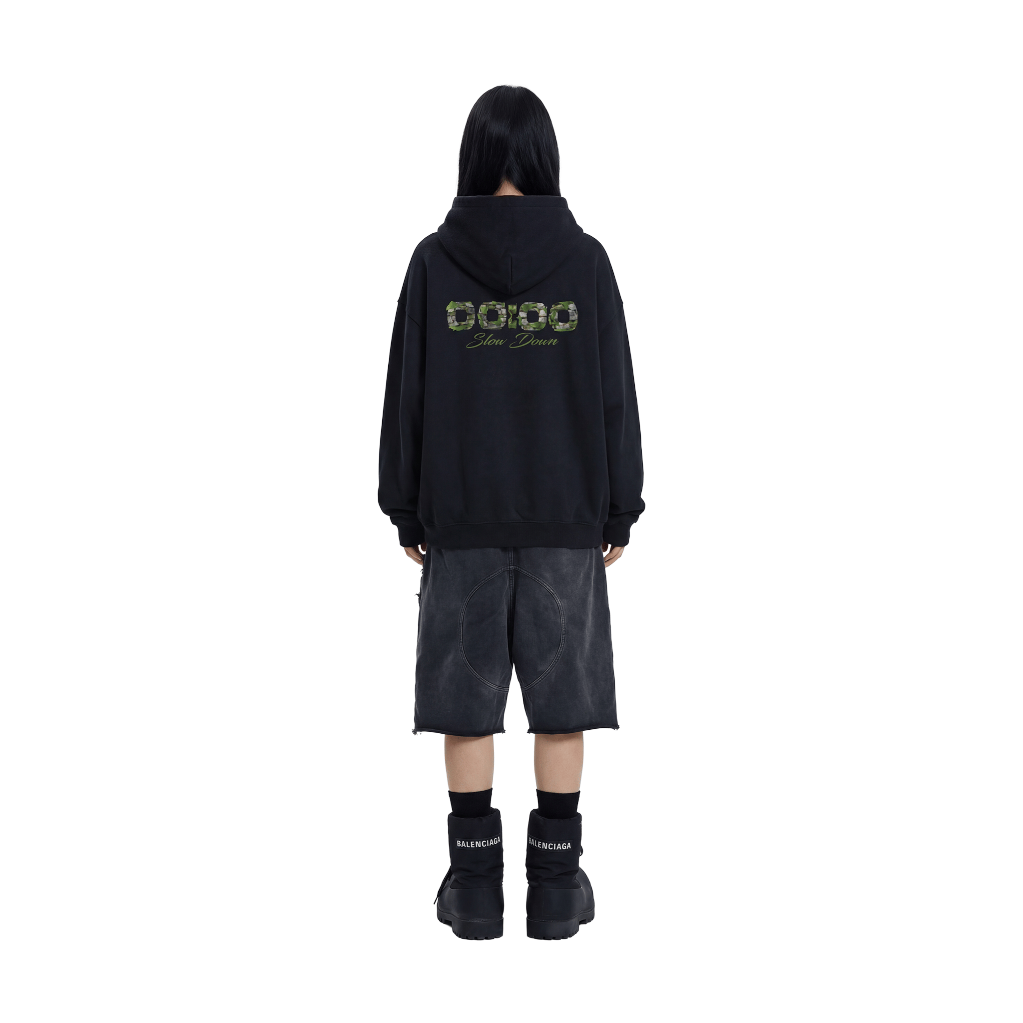 Slowdown Light Moss Hoodie Black (SS26) - Signature Edition