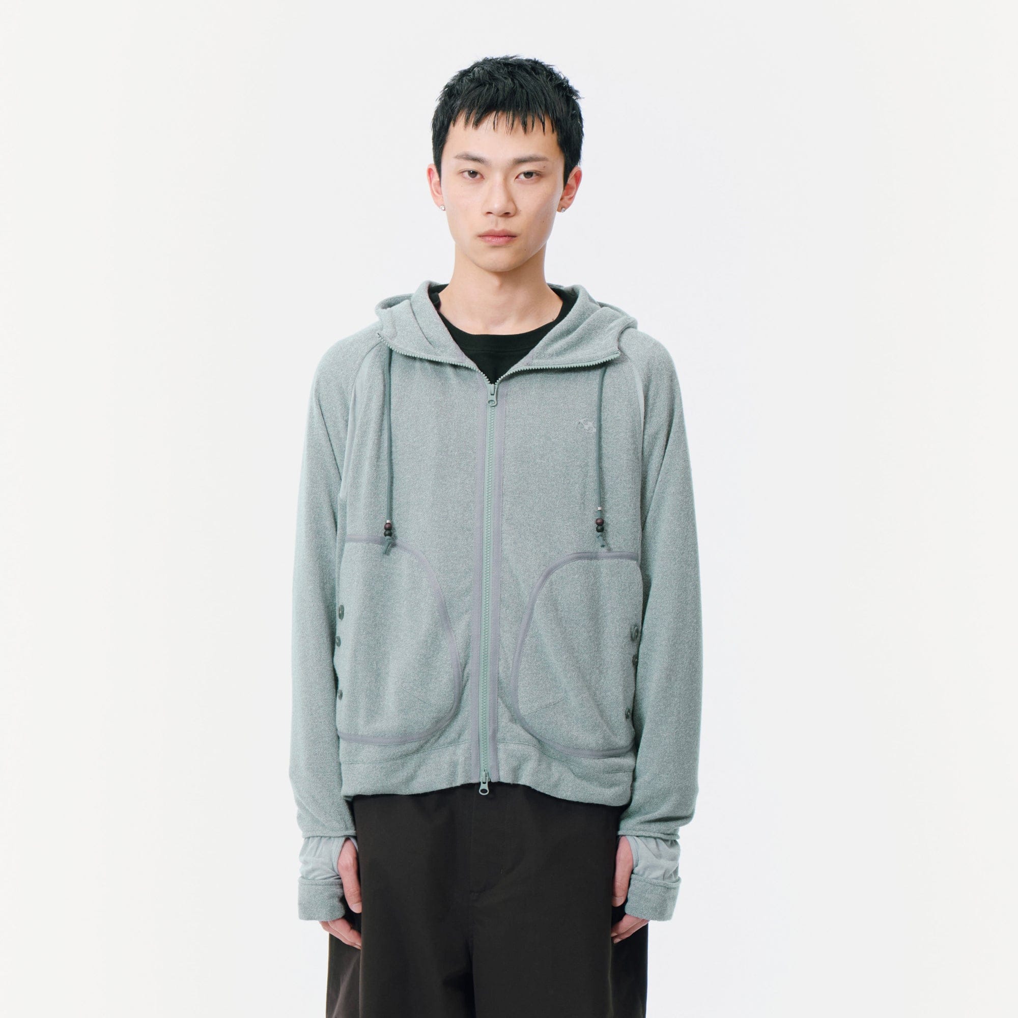 San San Gear Mens Kapas Knit Zip Up Hoodie