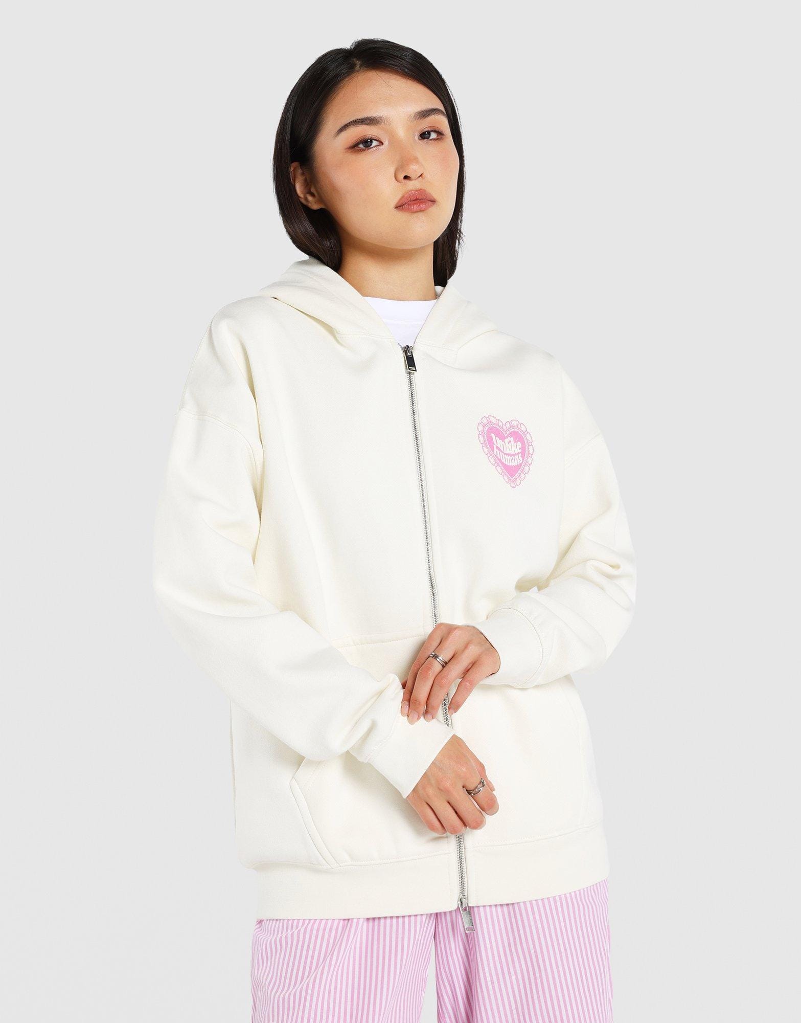 Unlike Humans Close Full - Zip Hoodie