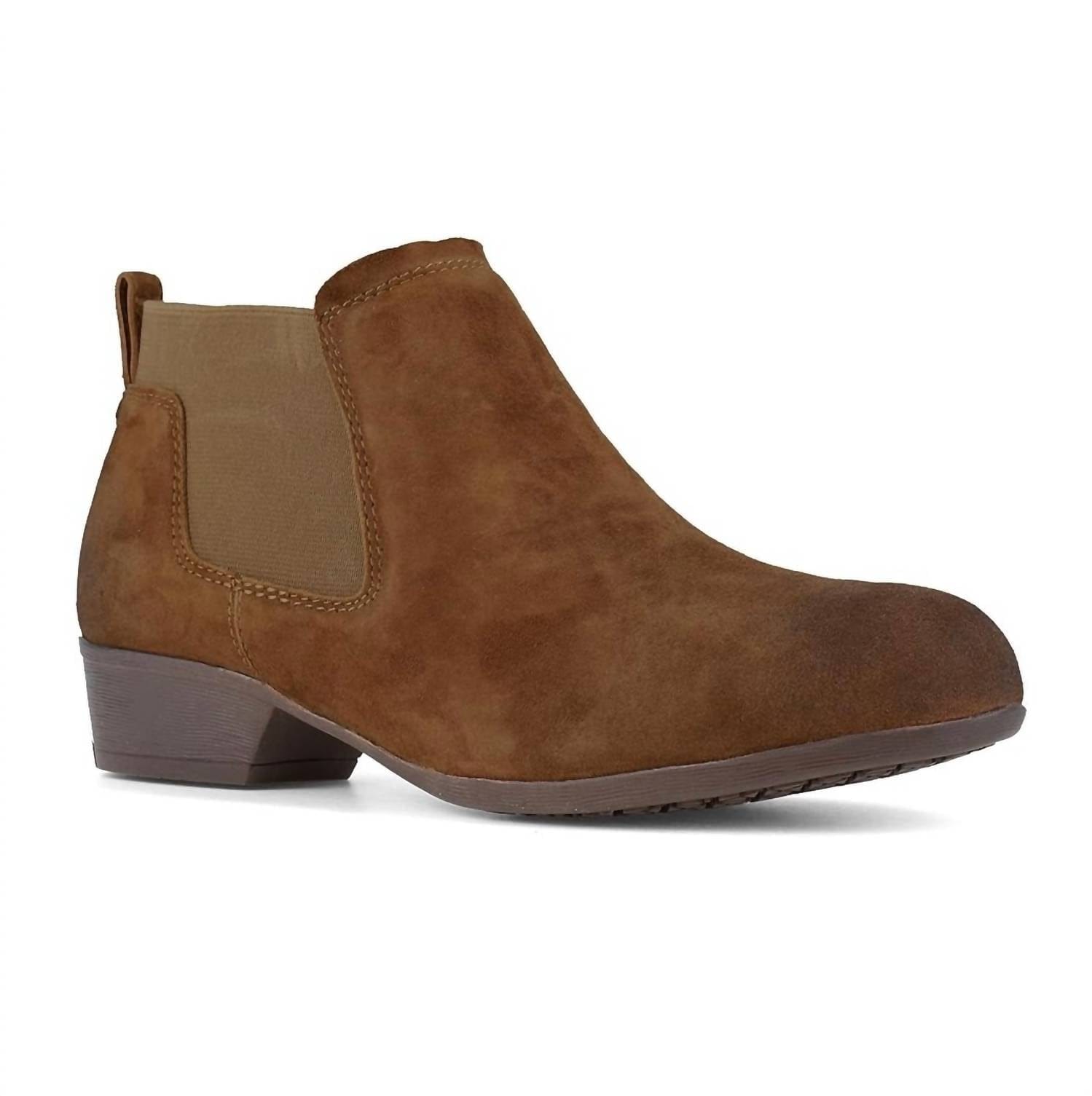 SLIP Women's Junction View Steel Safety Toe Slip On Boot In Brown