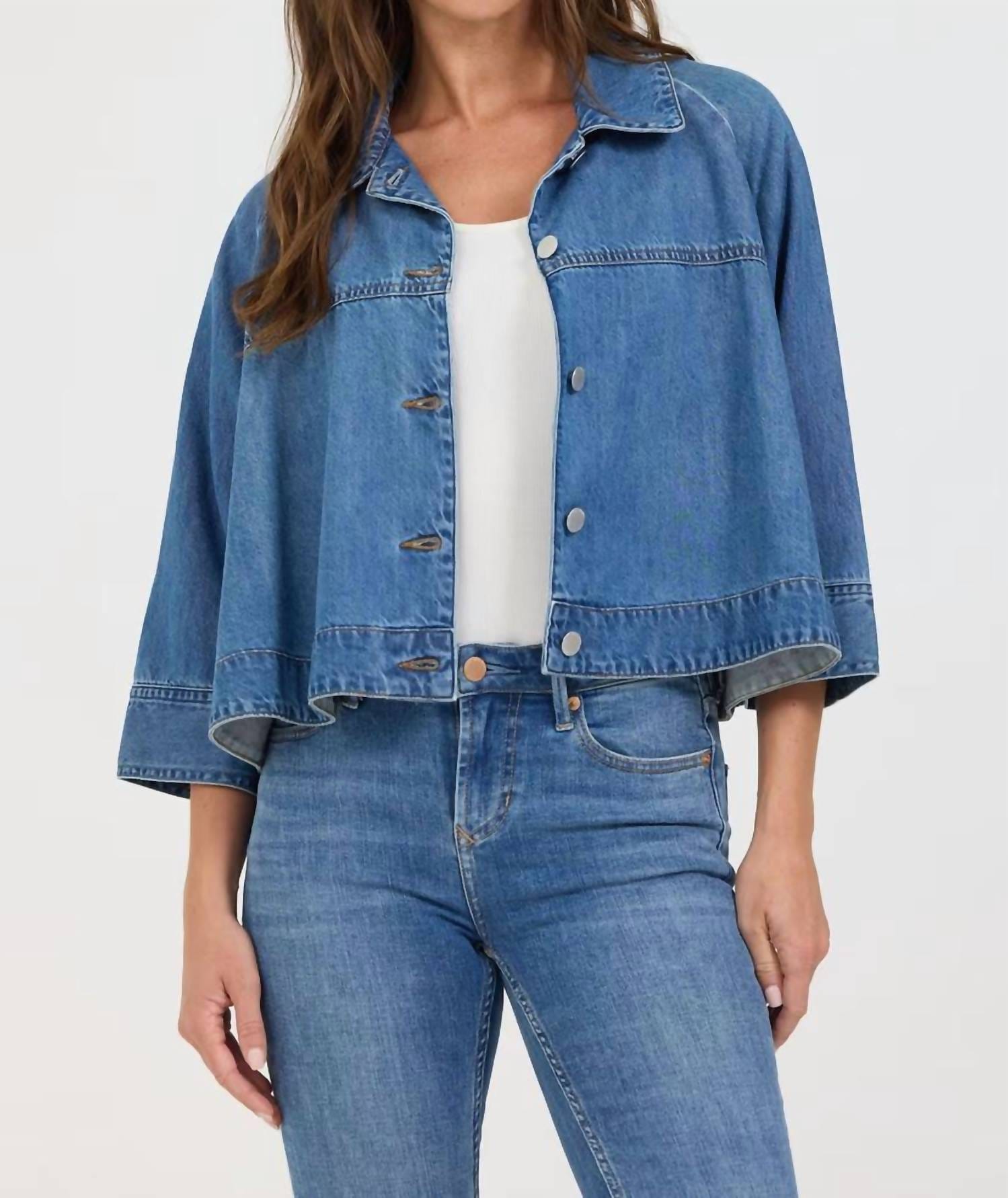 Blue Cristo Jacket In Mid Blue