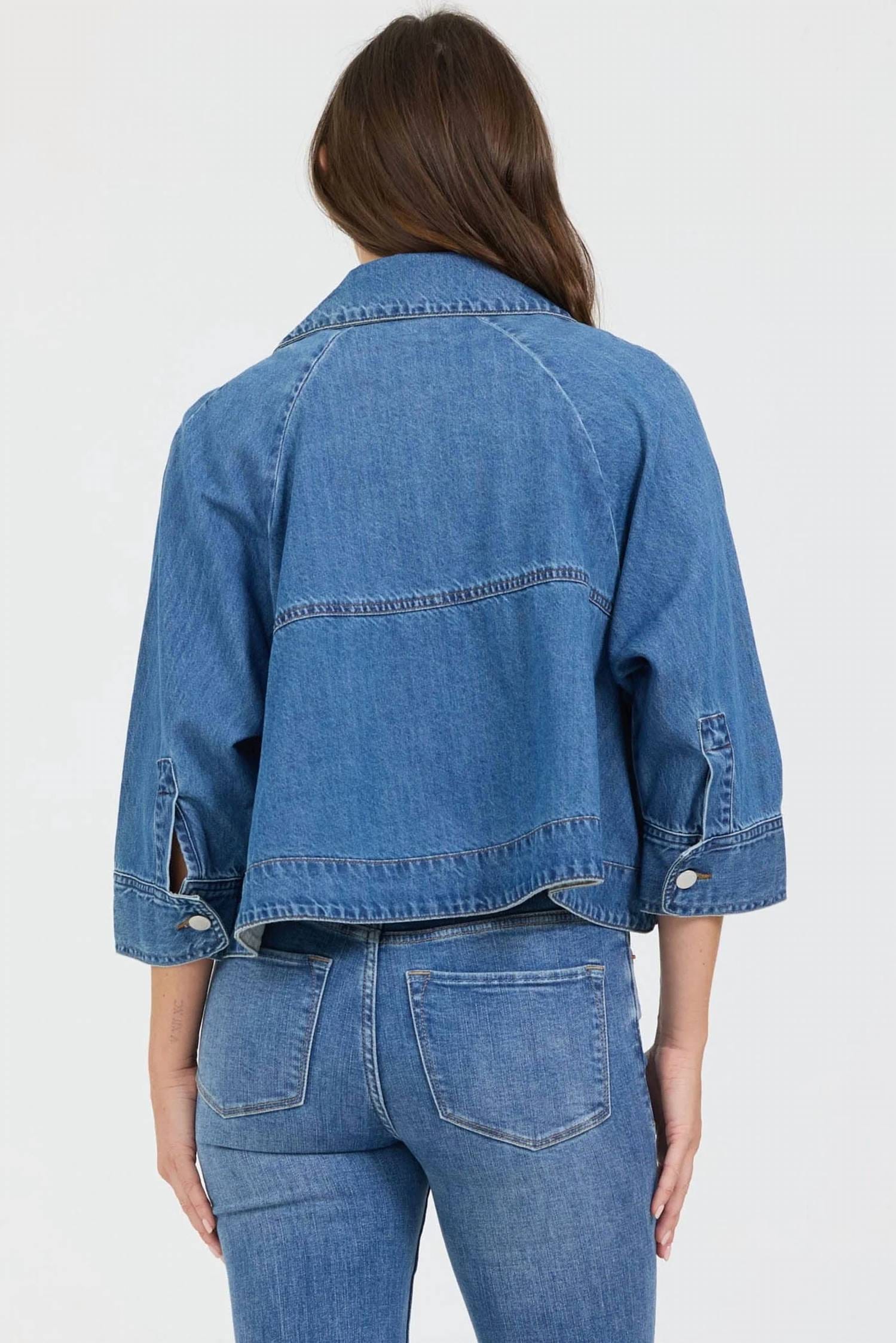 Blue Cristo Jacket In Mid Blue
