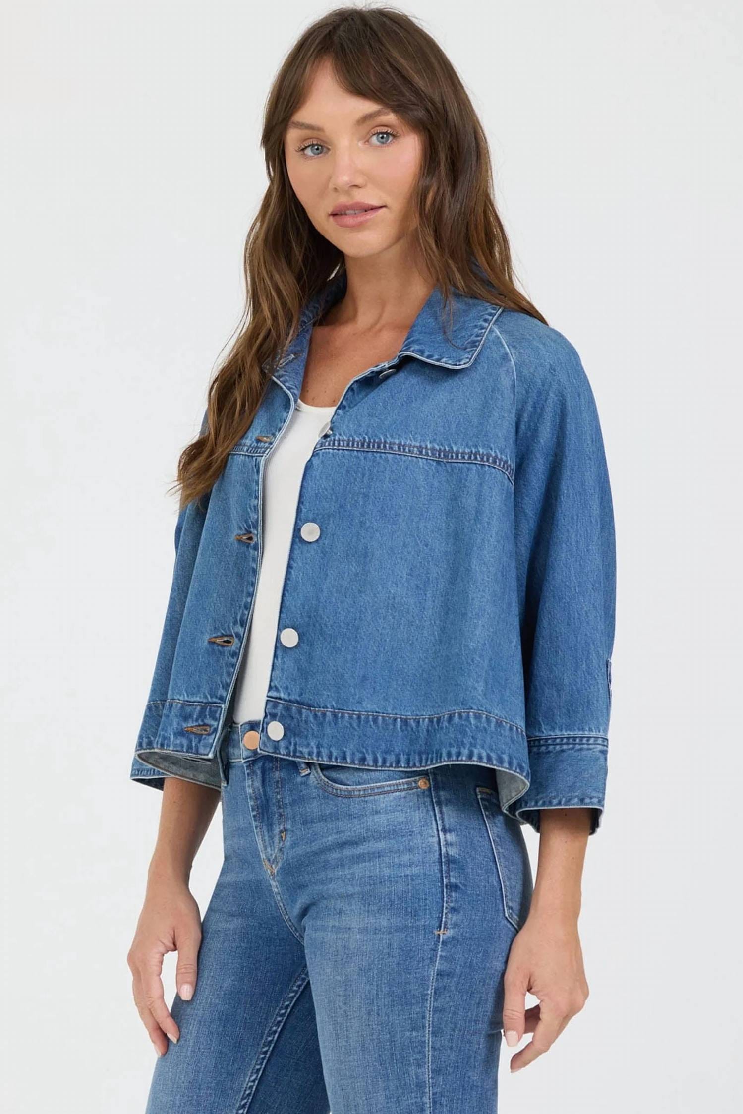 Blue Cristo Jacket In Mid Blue