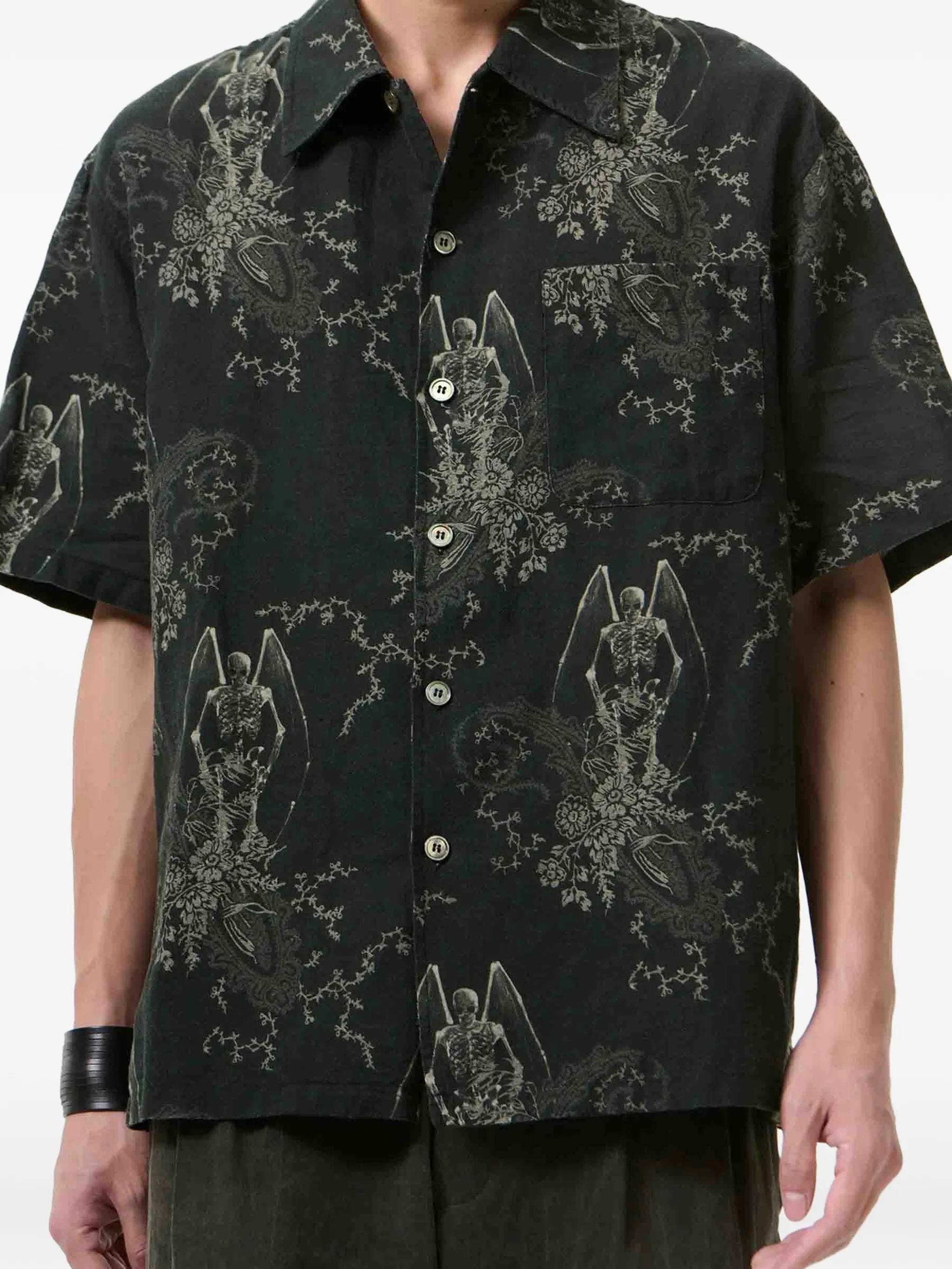 OUR Legacy patterned short - sleeve shirt