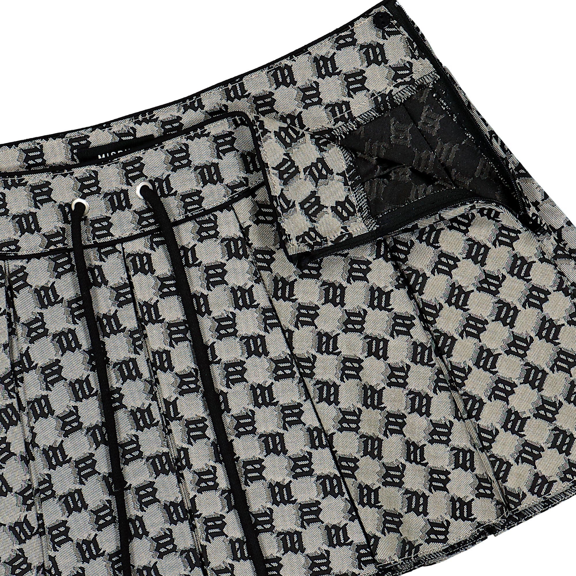 Misbhv Monogram Jacquard Canvas Mini Skirt