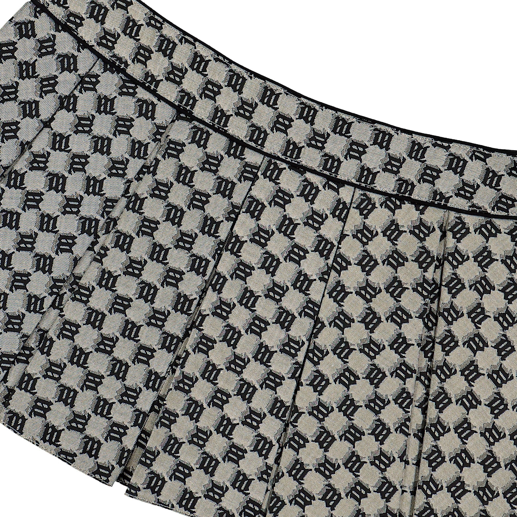 Misbhv Monogram Jacquard Canvas Mini Skirt