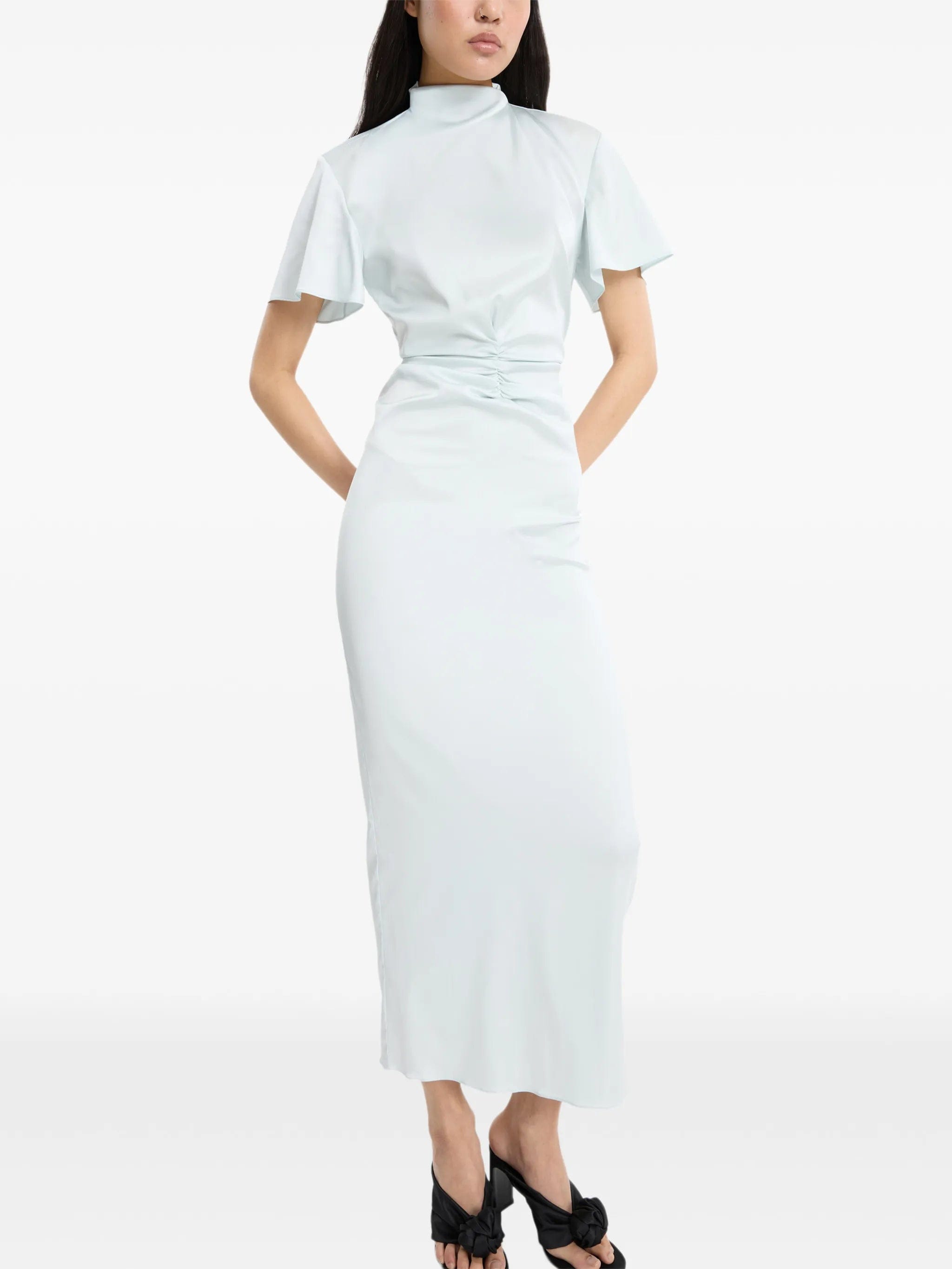 Rotate Birger Christensen gathered midi dress