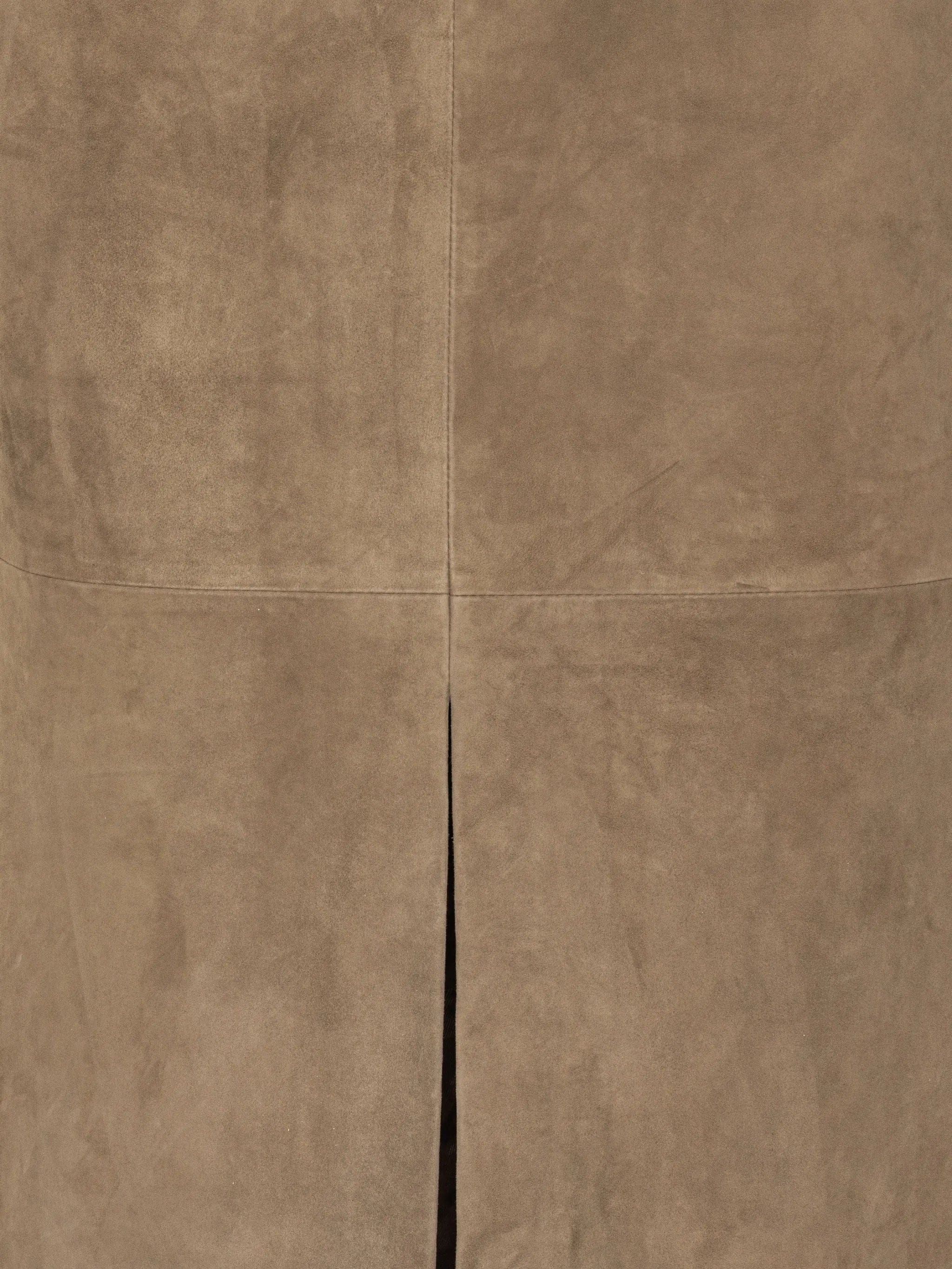 Rotate Birger Christensen slit suede midi skirt