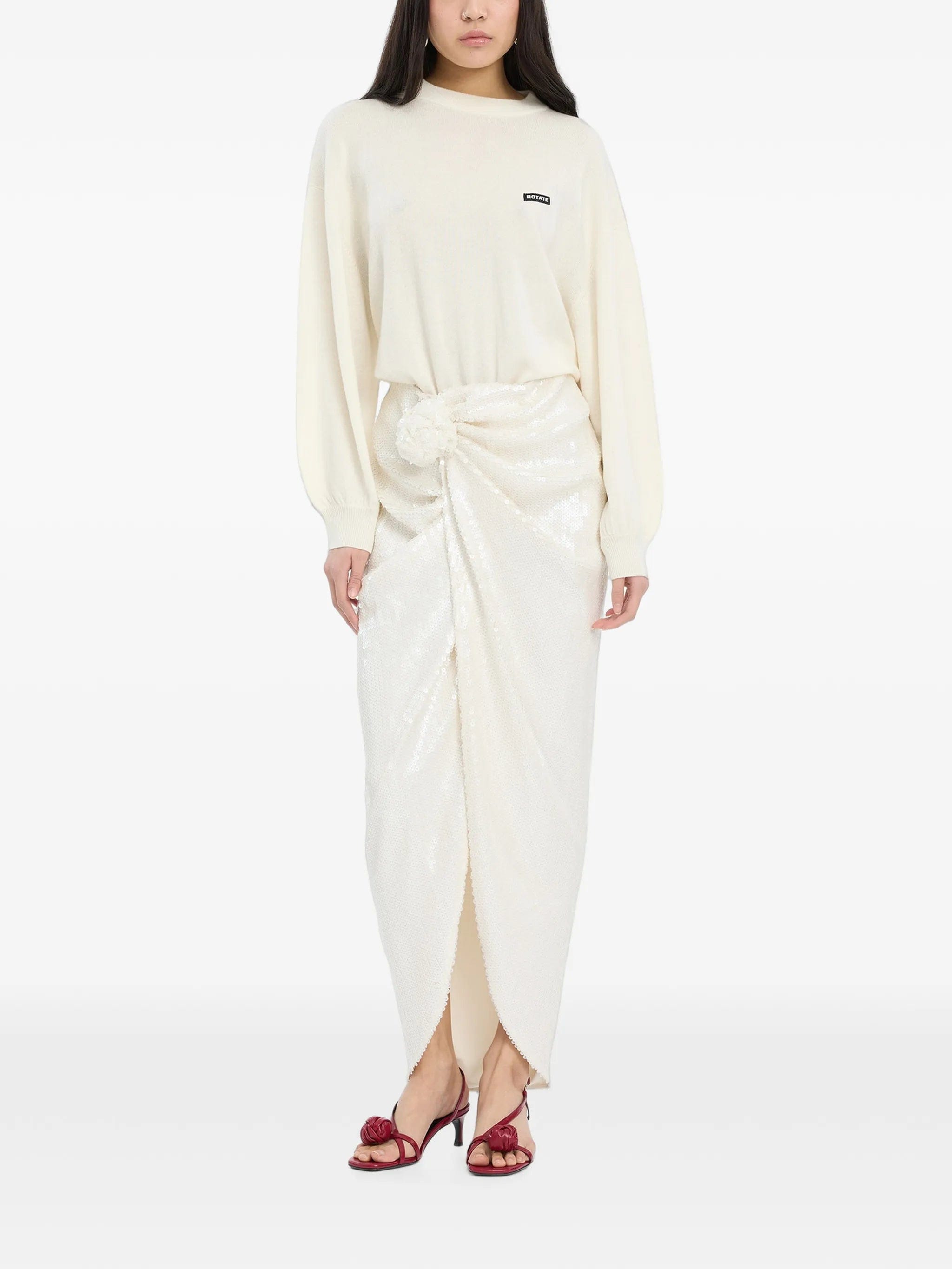 Rotate Birger Christensen sequins knot skirt