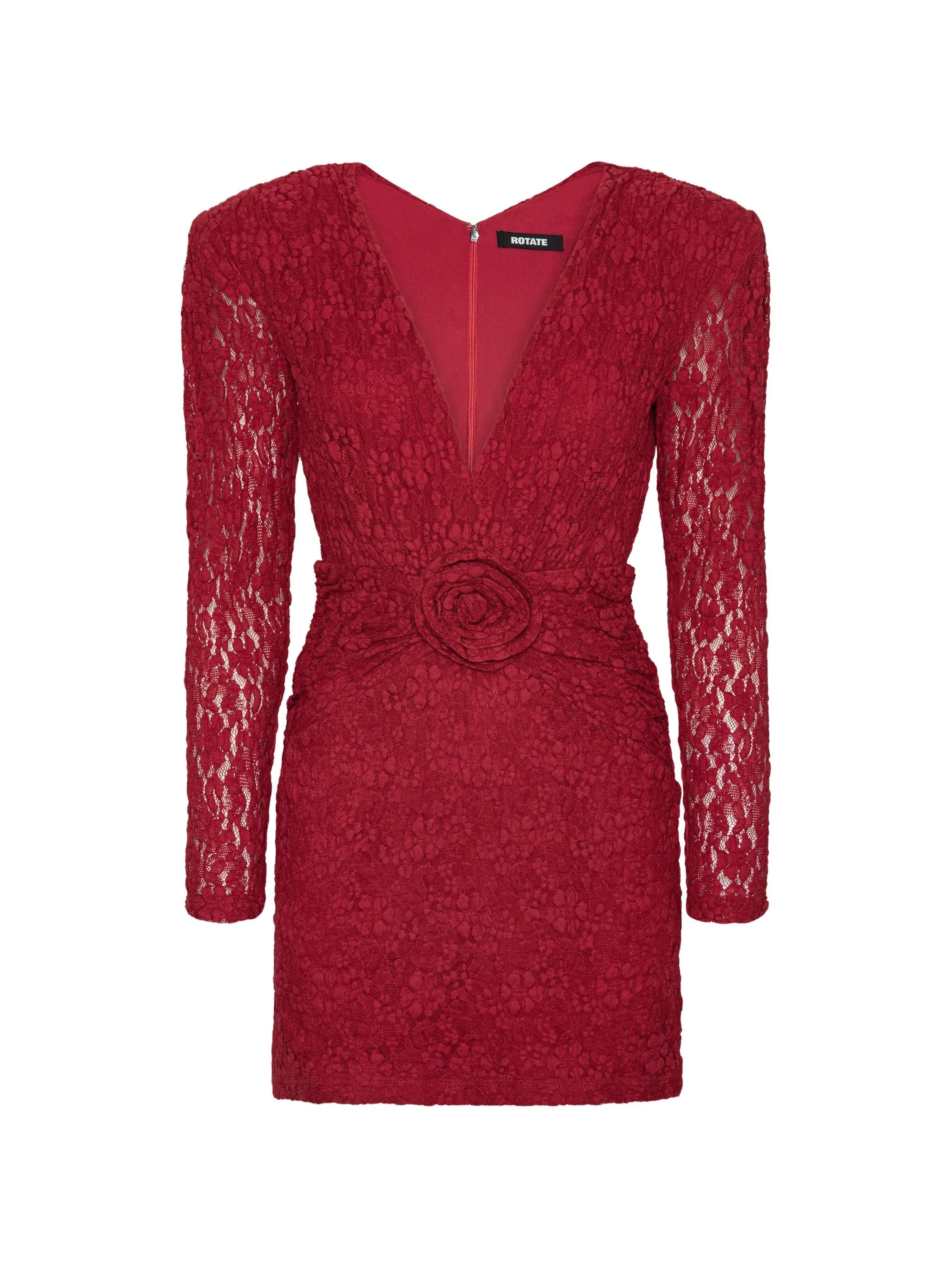 Rotate Birger Christensen lace V - neck mini dress