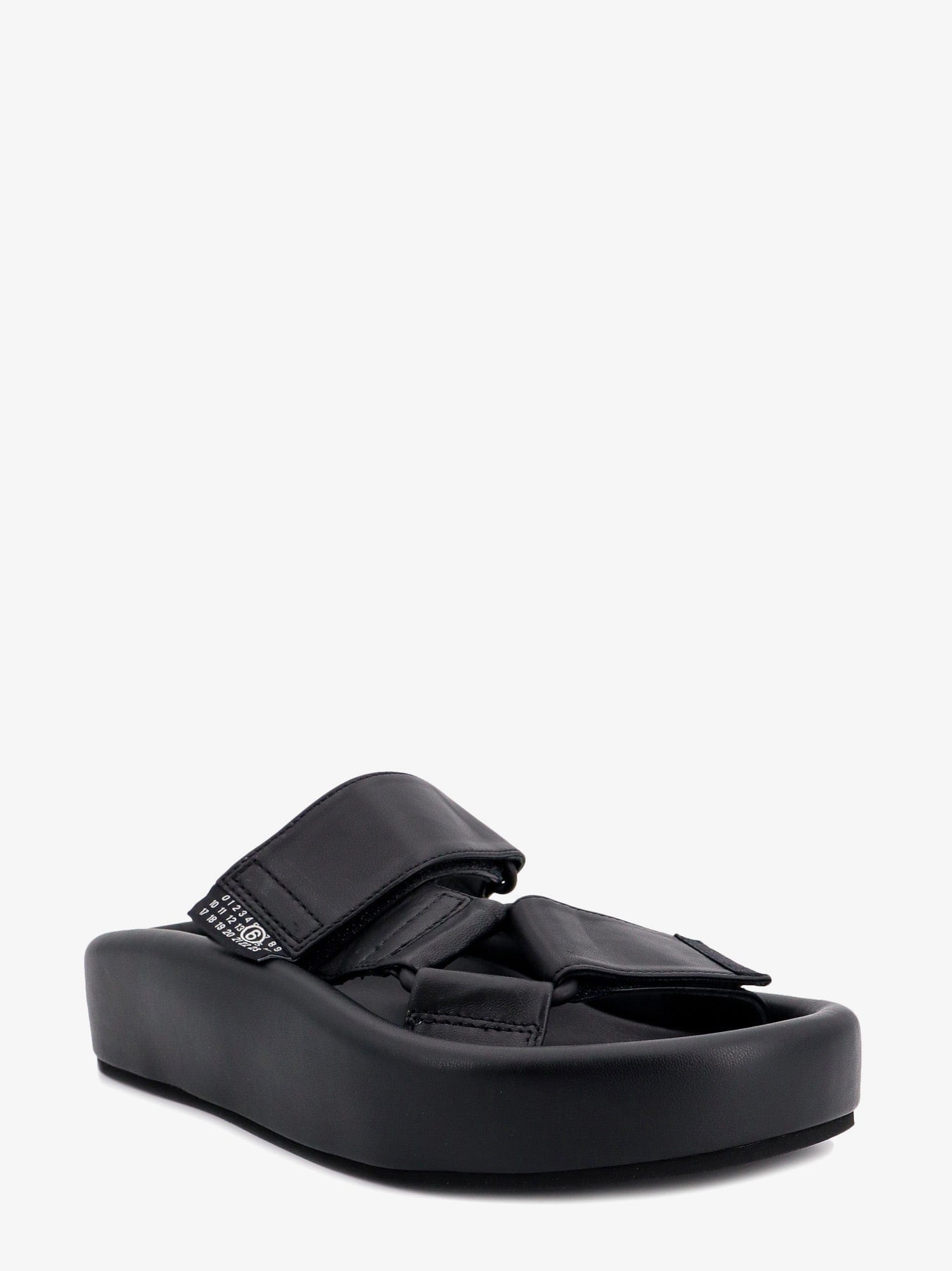 MM6 Maison Margiela Slip - on leather sandals with maxi plateau