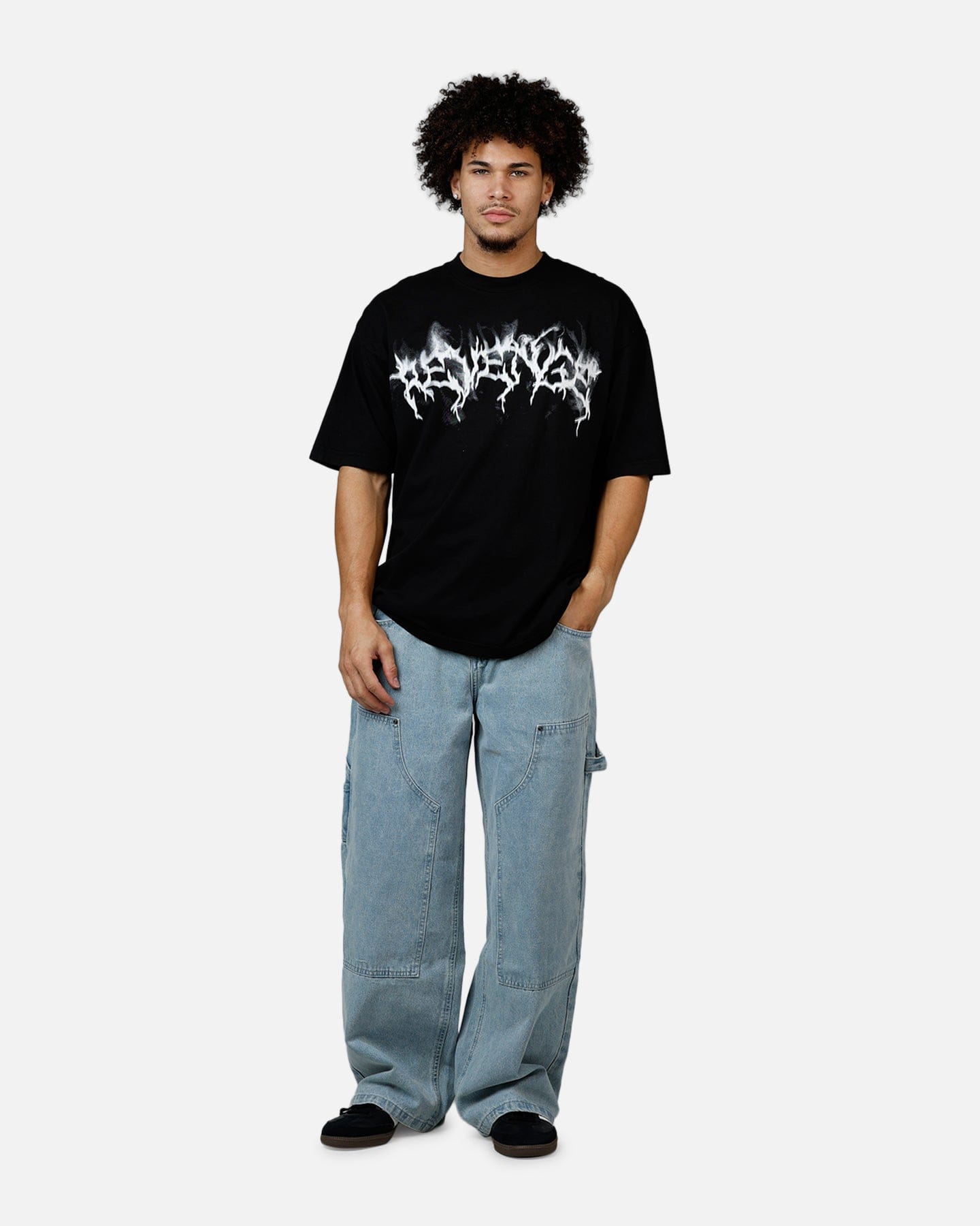 Revenge Smoke Lightning T - Shirt Black