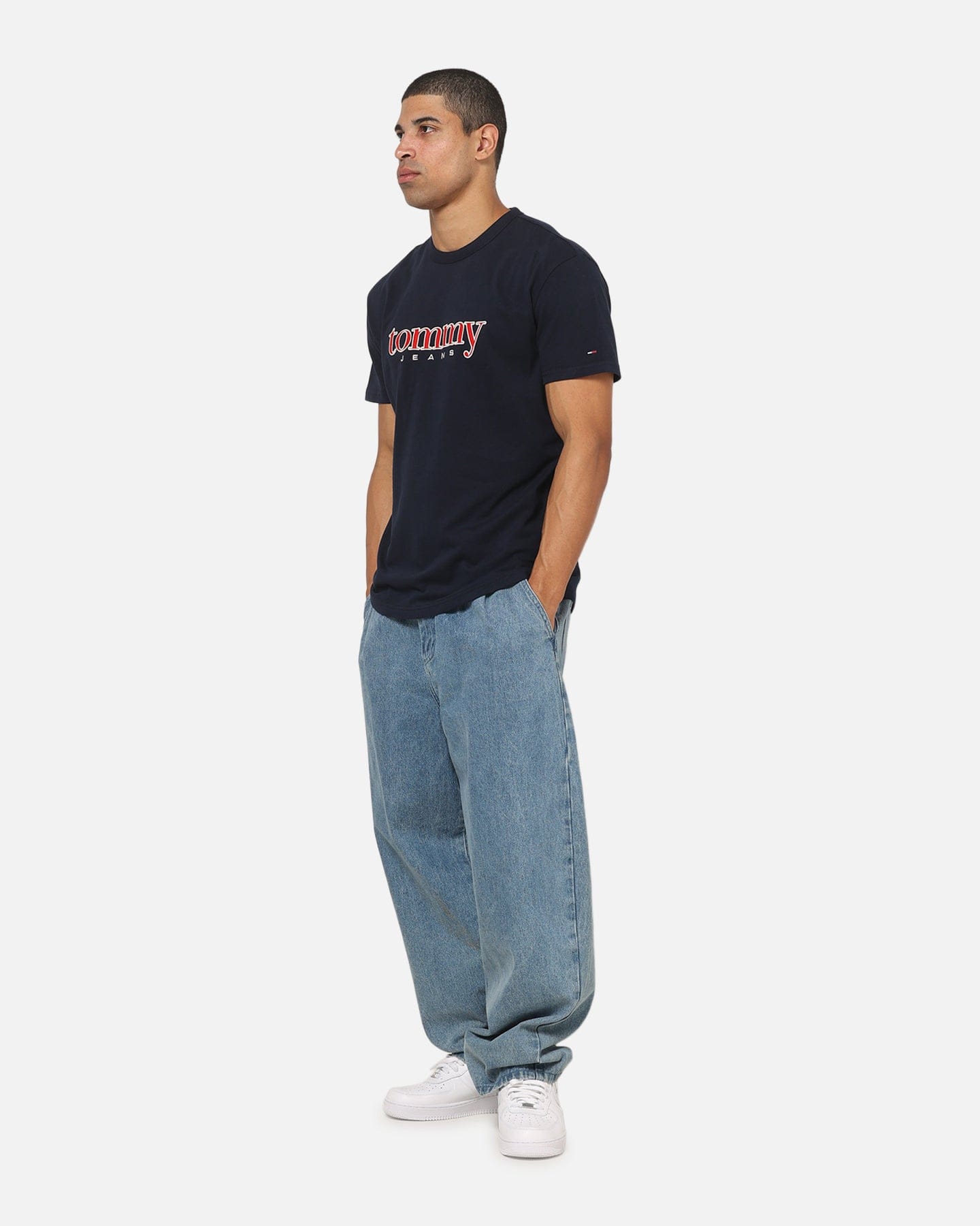 Tommy Jeans Appliq Graphic T - Shirt Navy