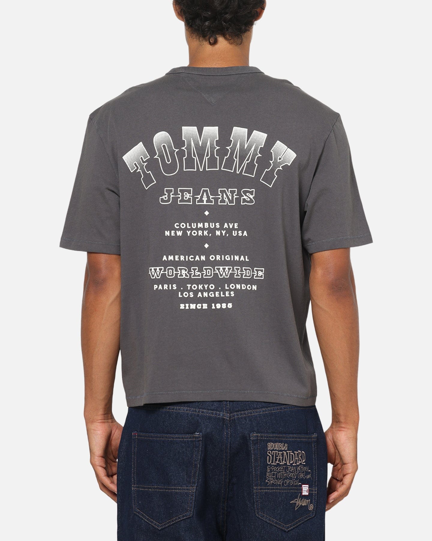 Tommy Jeans Arch Western Backprint T - Shirt Washed Black