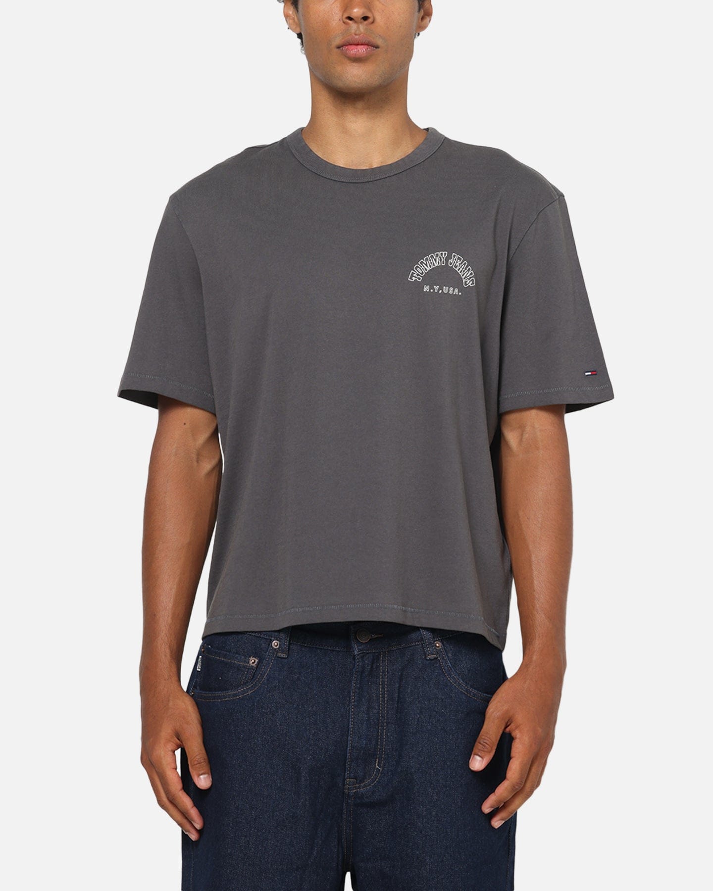 Tommy Jeans Arch Western Backprint T - Shirt Washed Black