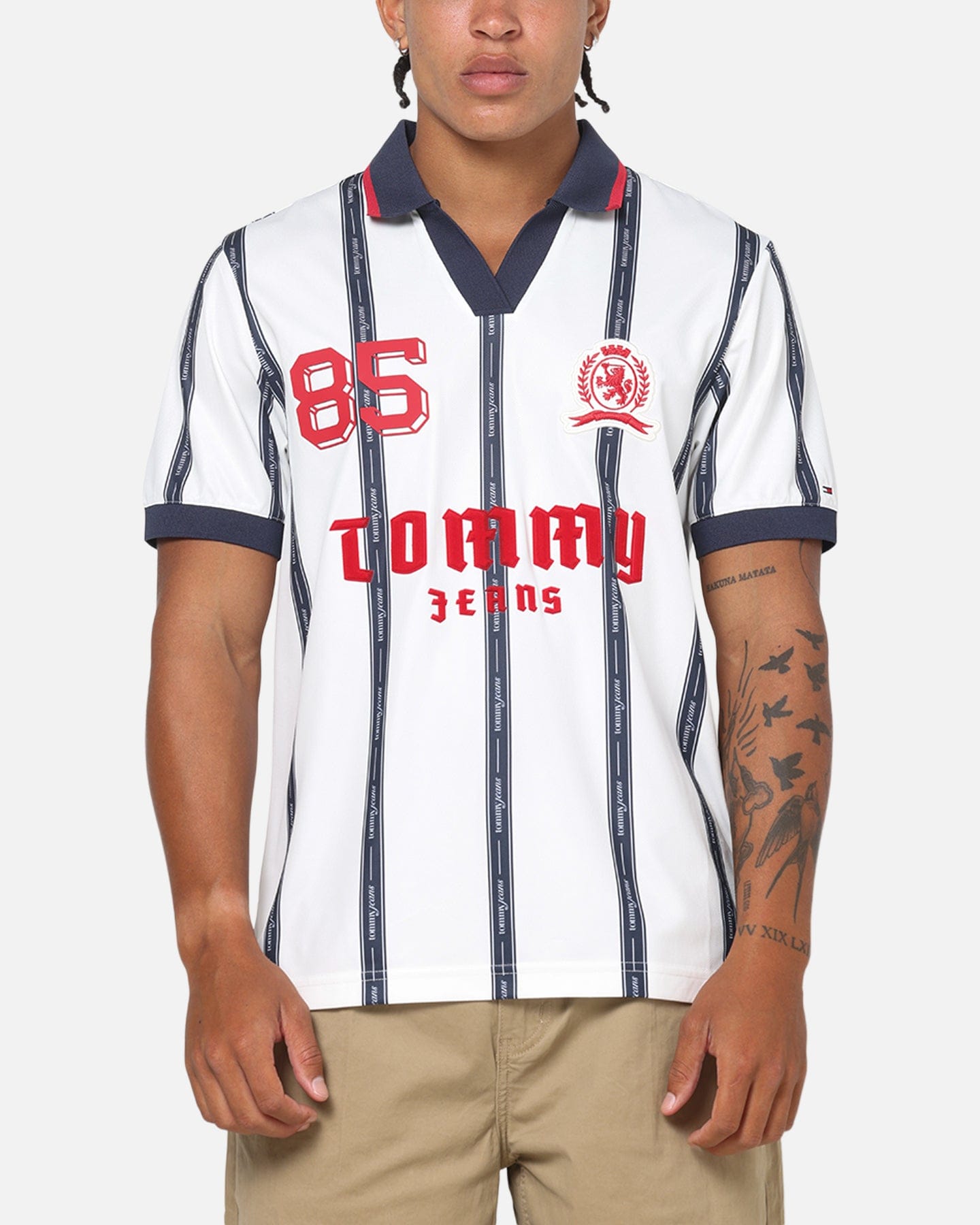 Tommy Jeans Sports Polo T - Shirt Ecru