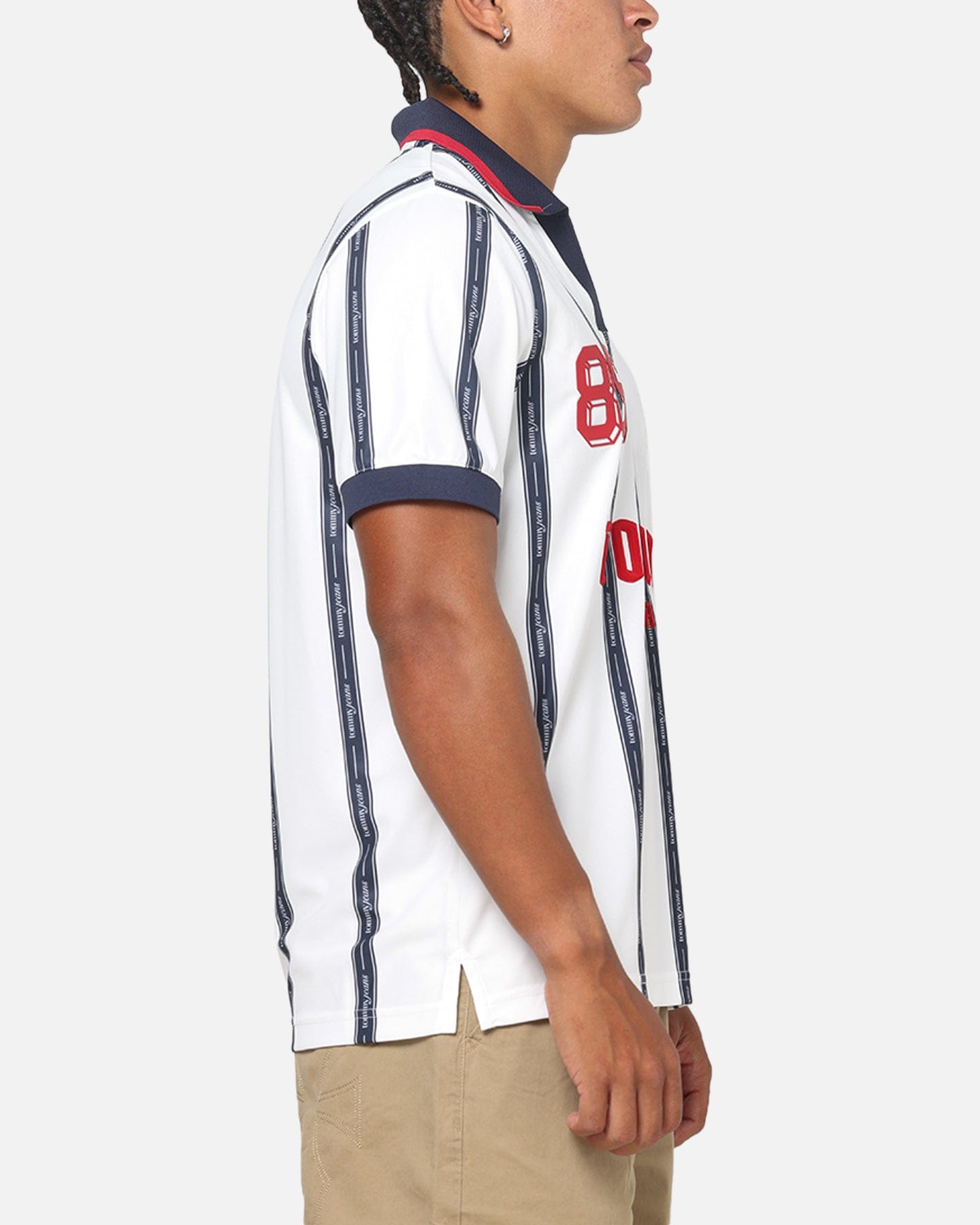 Tommy Jeans Sports Polo T - Shirt Ecru