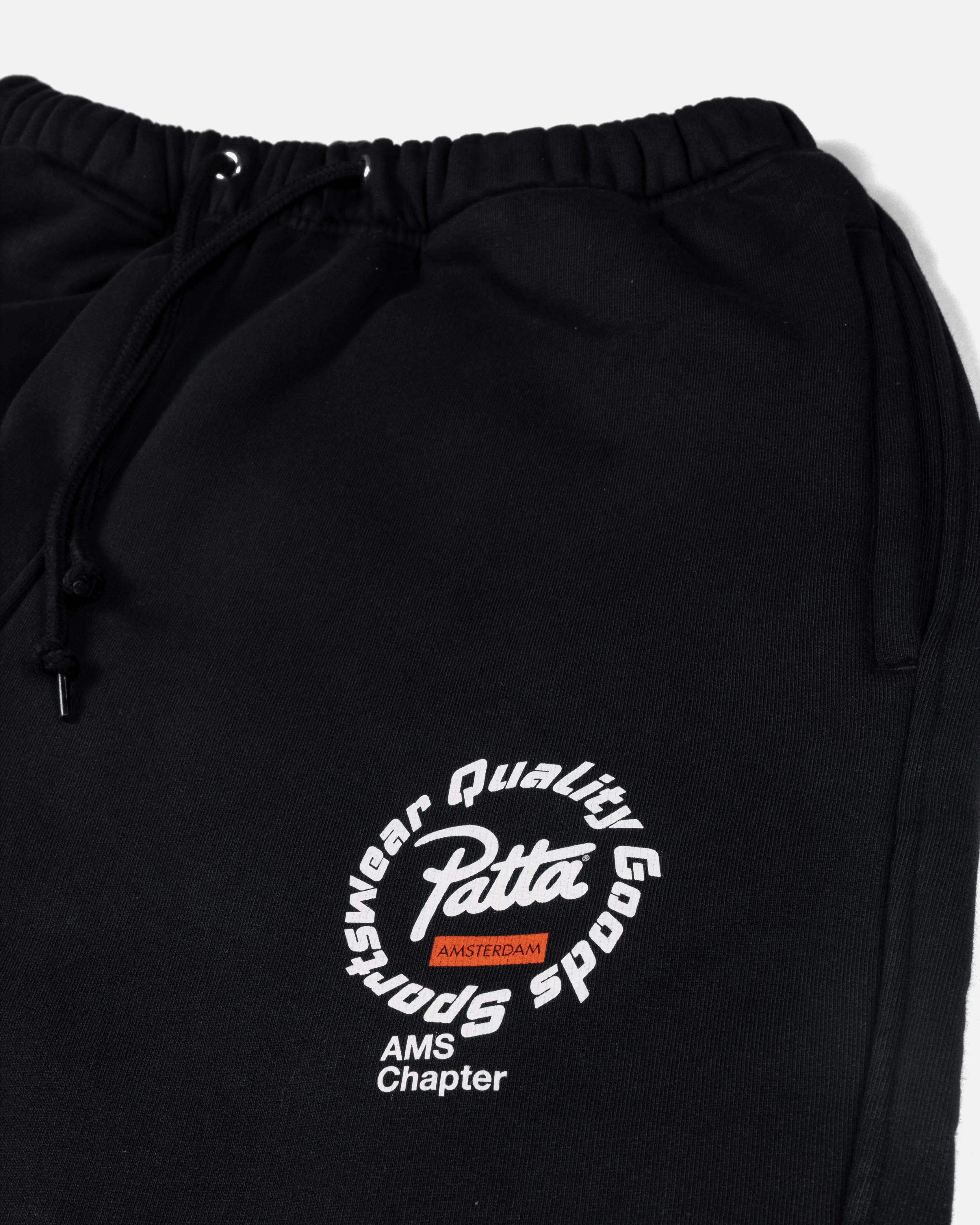 Patta Amsterdam Chapter Straight Leg Jogging Pants (Black)