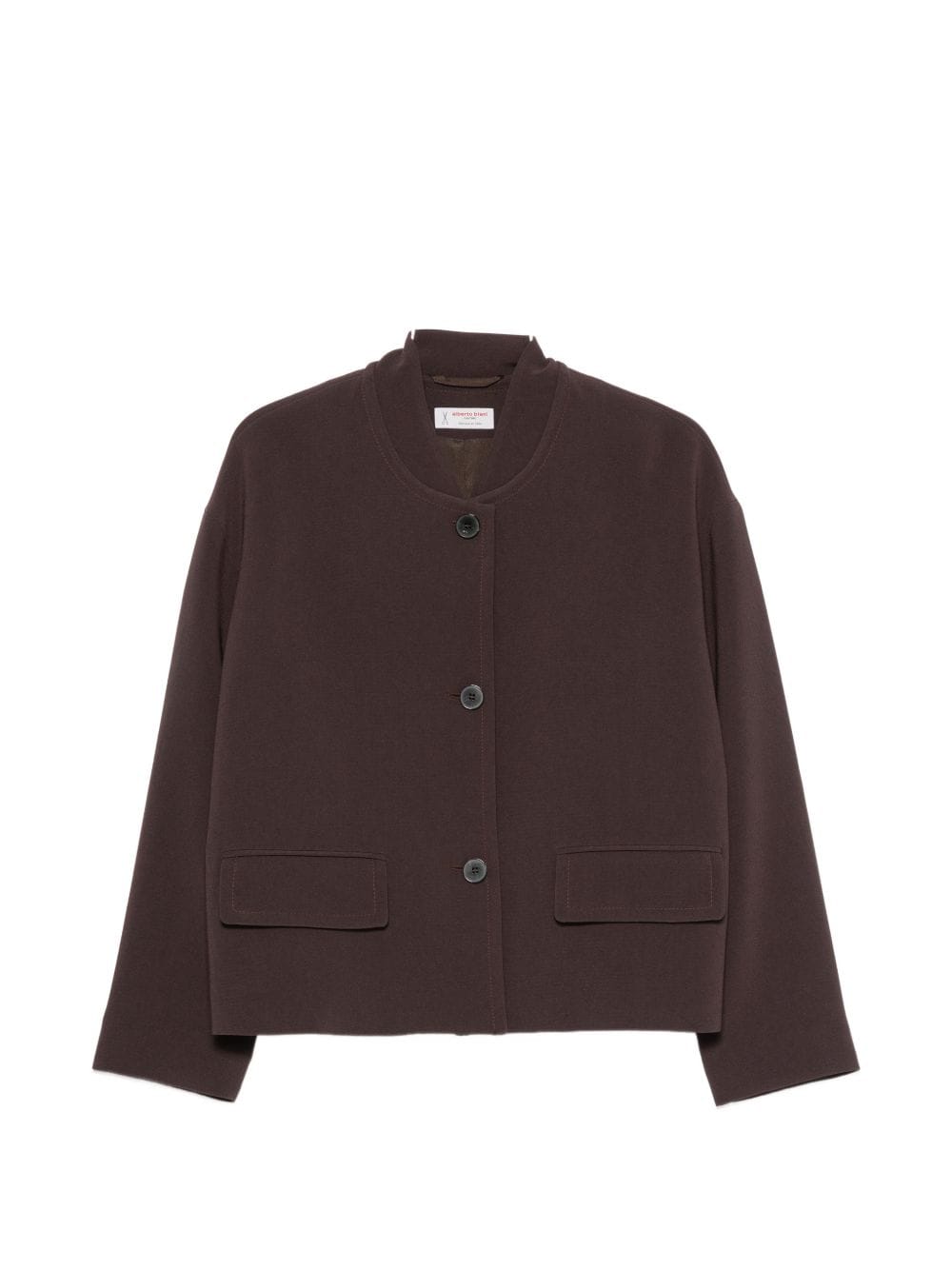 Alberto Biani Button - Front Wool Jacket — Brown