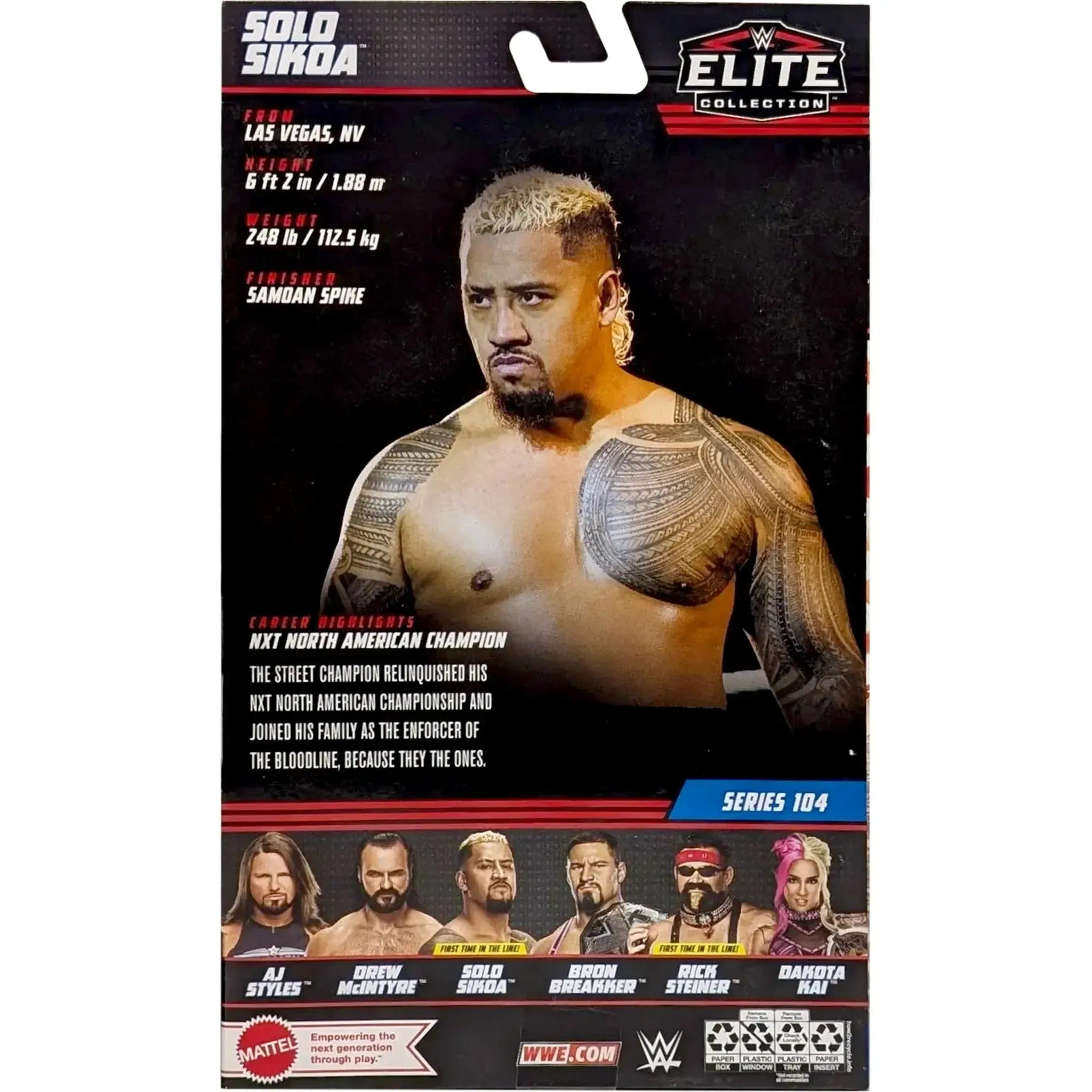 Mattel WWE - Solo Sikoa Action Figure (6") - Mattel - Elite Collection Series 104 - (2023)