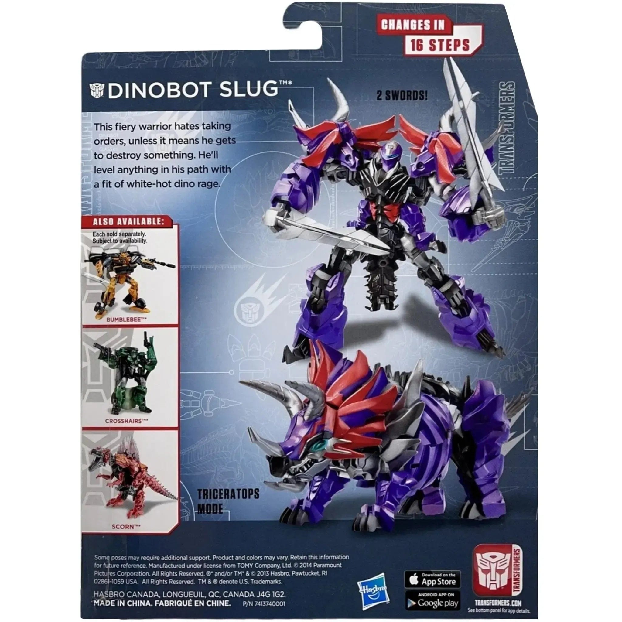Hasbro Transformers [Age of Extinction] - Movie Version Dinobot Slug Action Figure (5.5") - Hasbro - (2014)