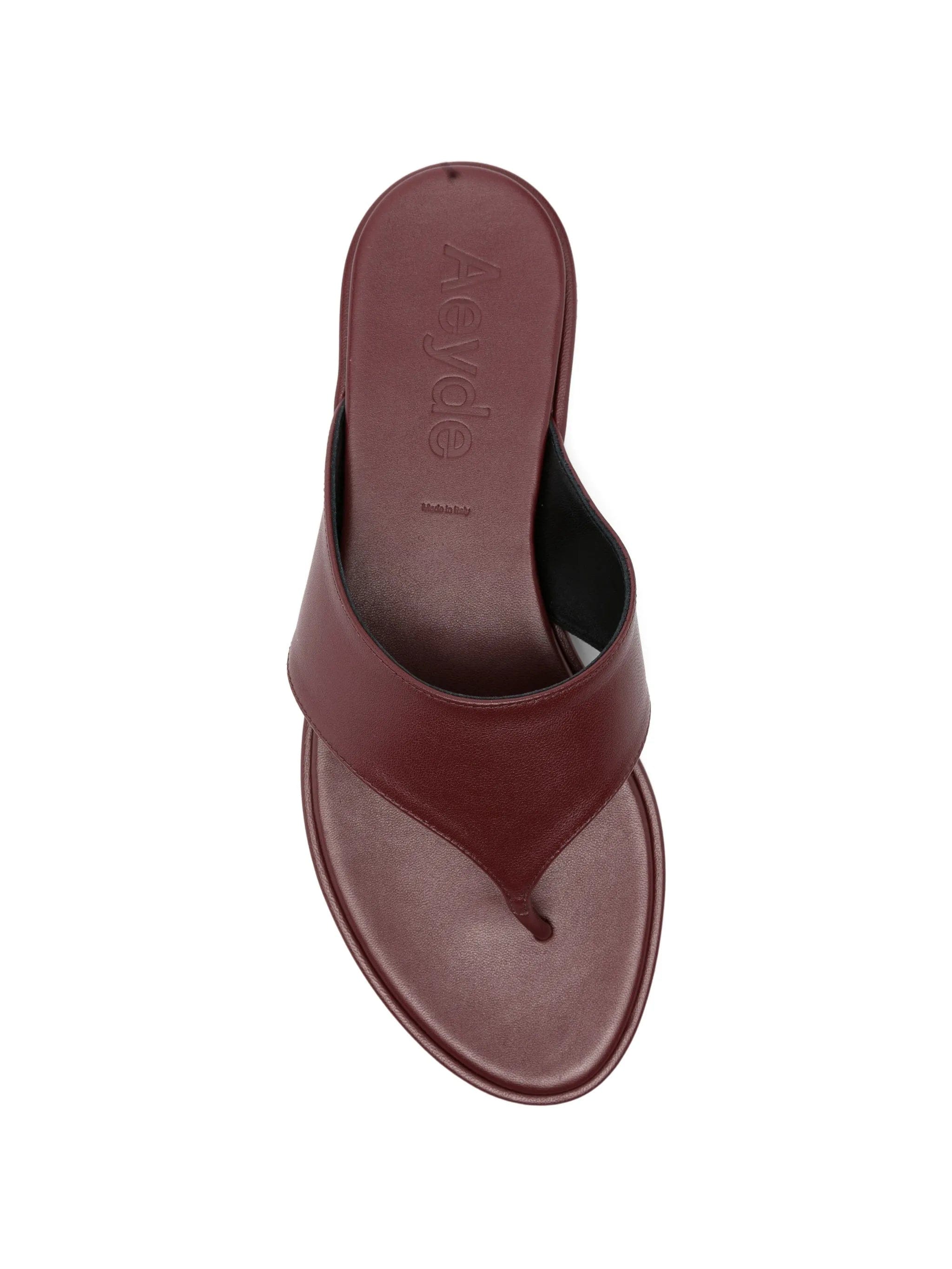Aeyde Amaya nappa leather flip flops