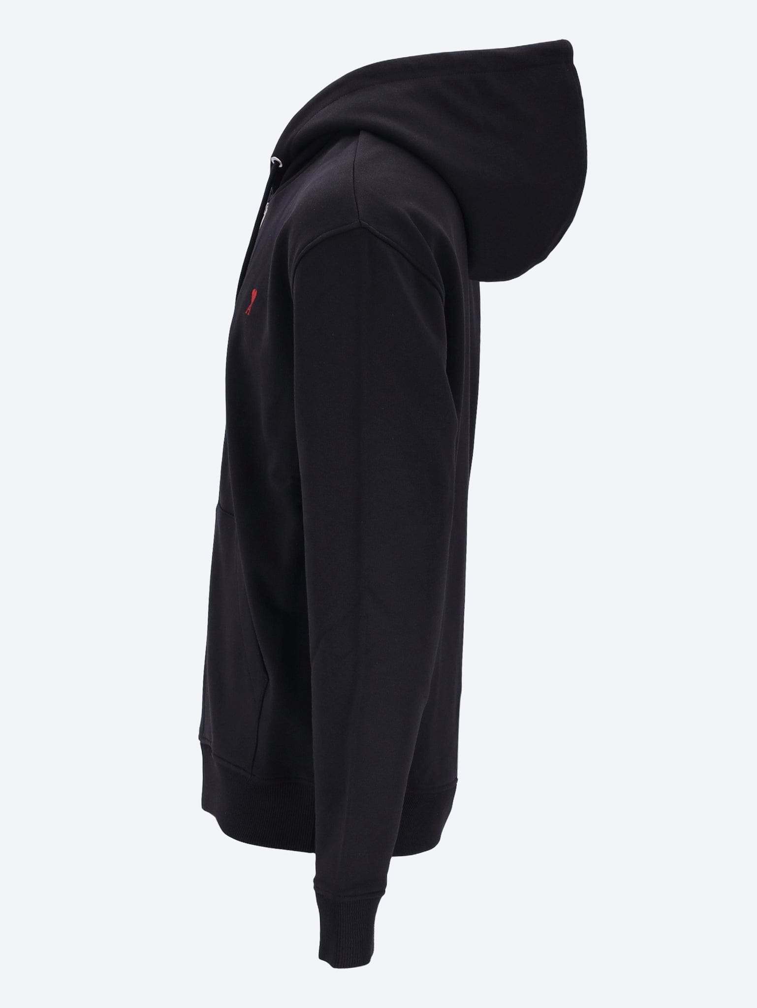 AMI Zipped hoodie with red ami de coeur