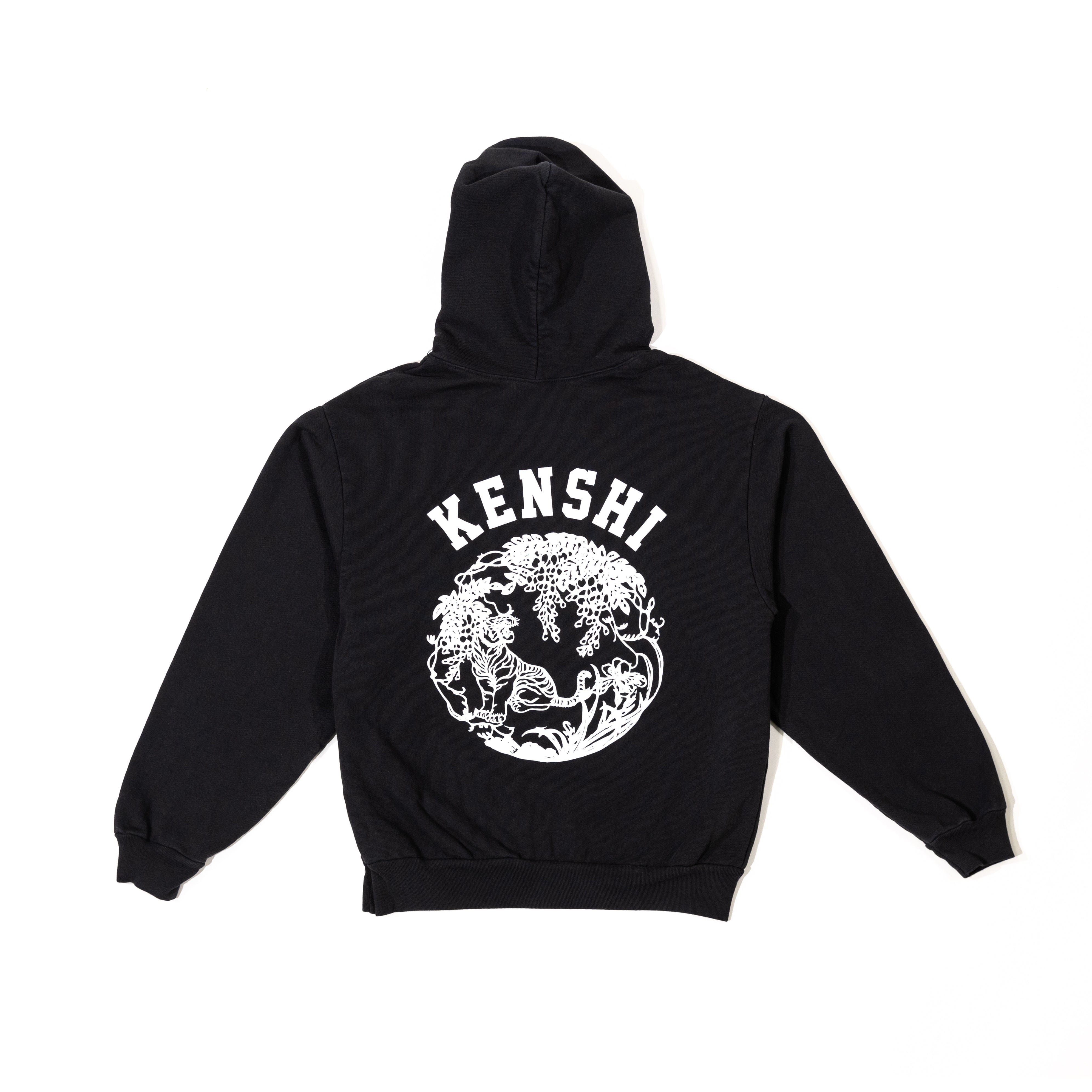 Logo Kenshi Tiger Logo Hoodie Faded Black
