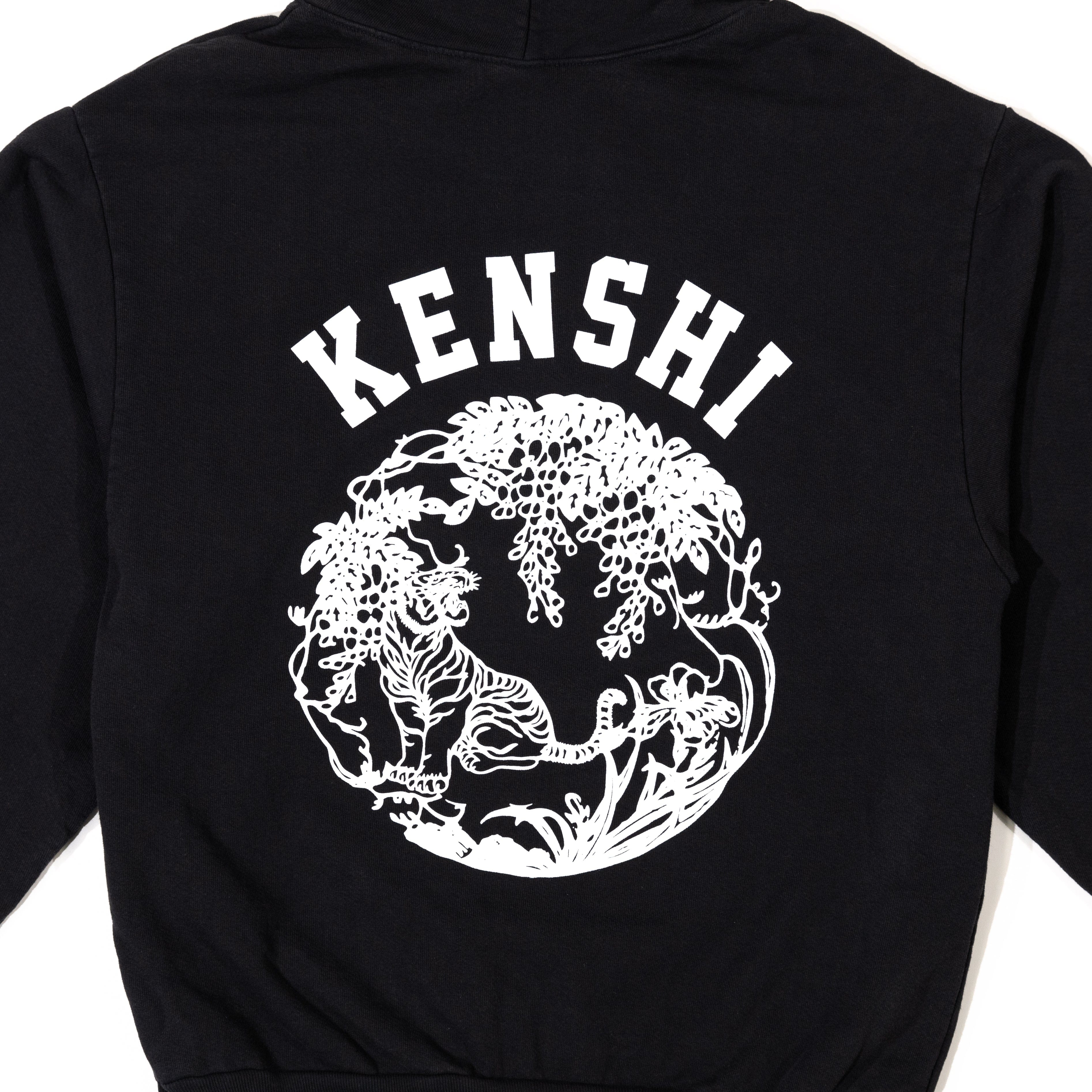 Logo Kenshi Tiger Logo Hoodie Faded Black