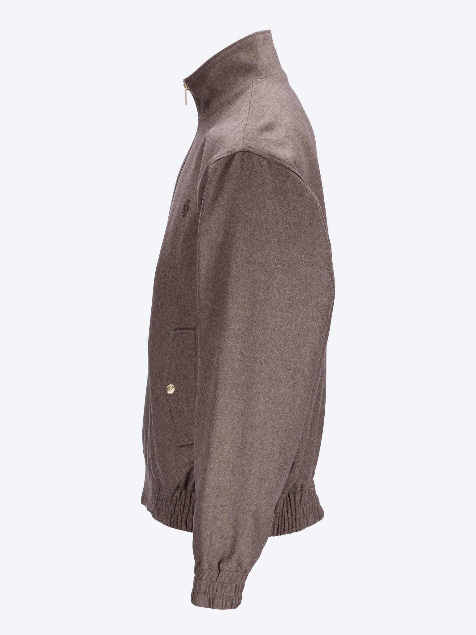 DROLE de Monsieur Embroidered flannel track jacket