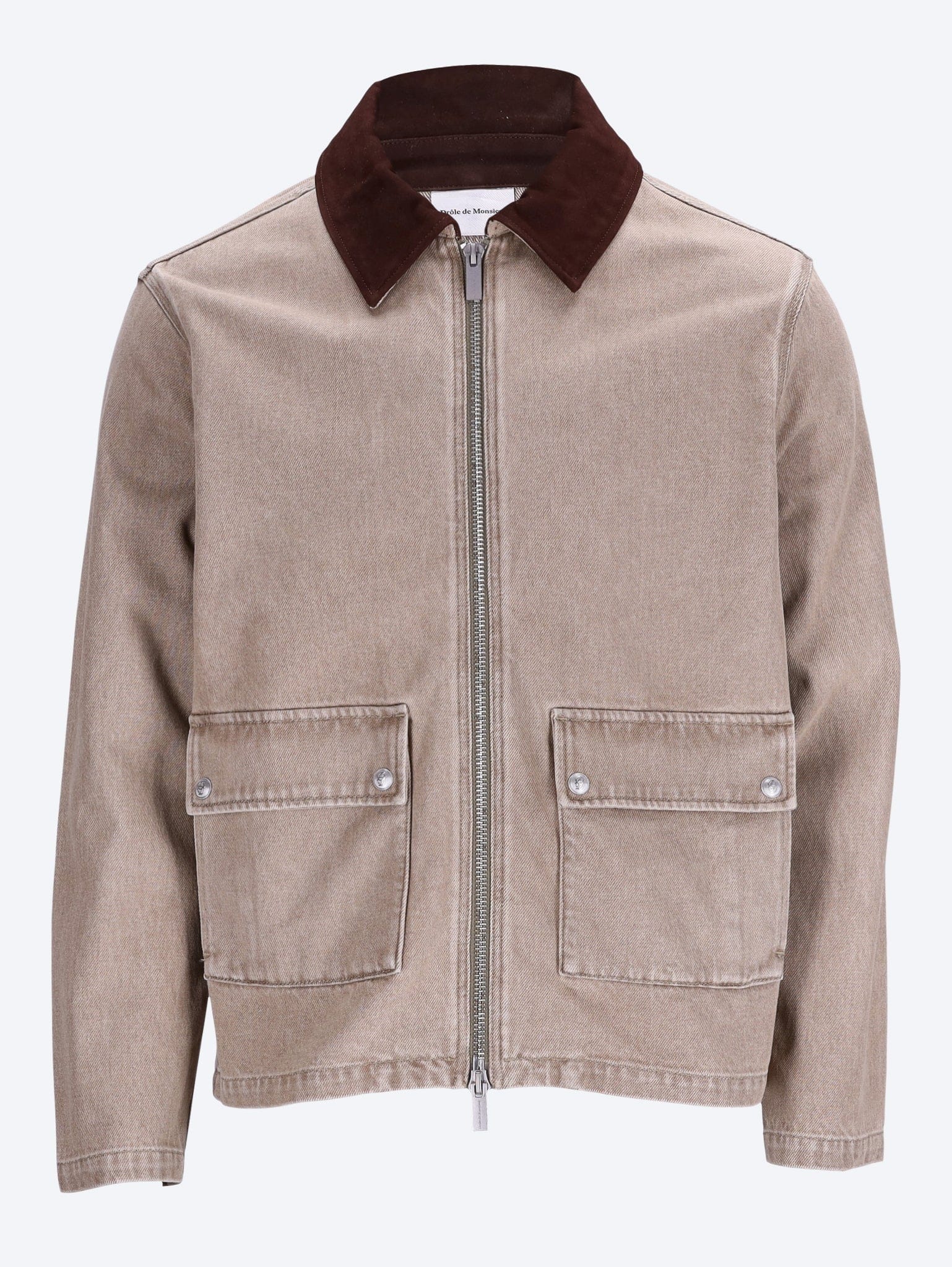 DROLE de Monsieur Washed zipped denim jacket