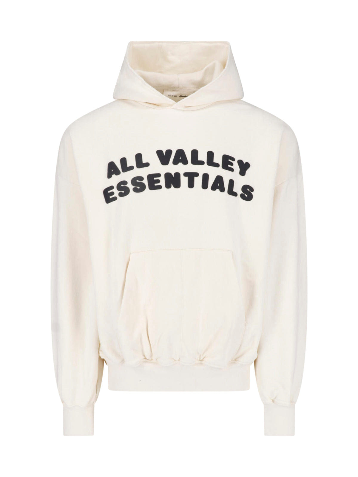 White Cotton 90s Contrast Logo Hoodie
