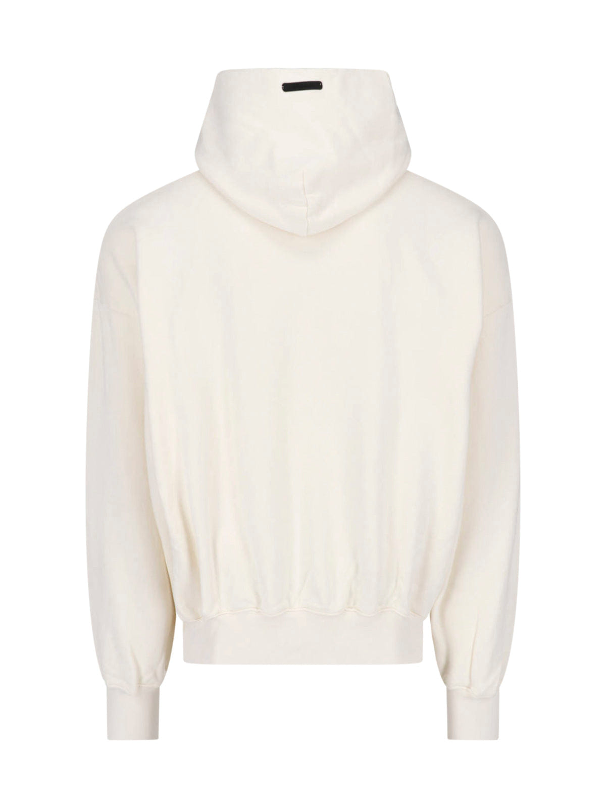 White Cotton 90s Contrast Logo Hoodie